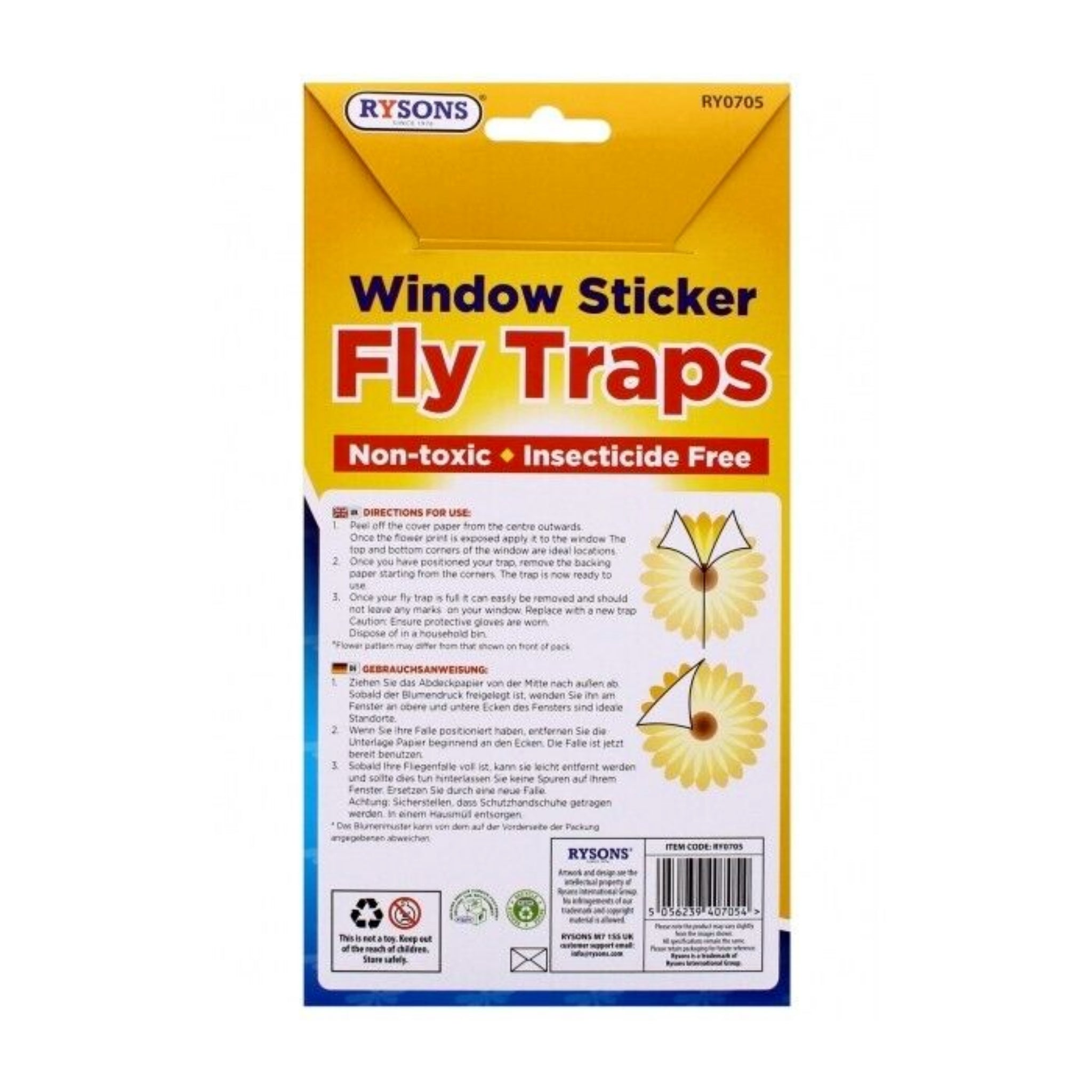 Beclen Harp 3 Fly Catchers Window Flower Traps Stickers Bug Insect Killer Sticky Window Trap