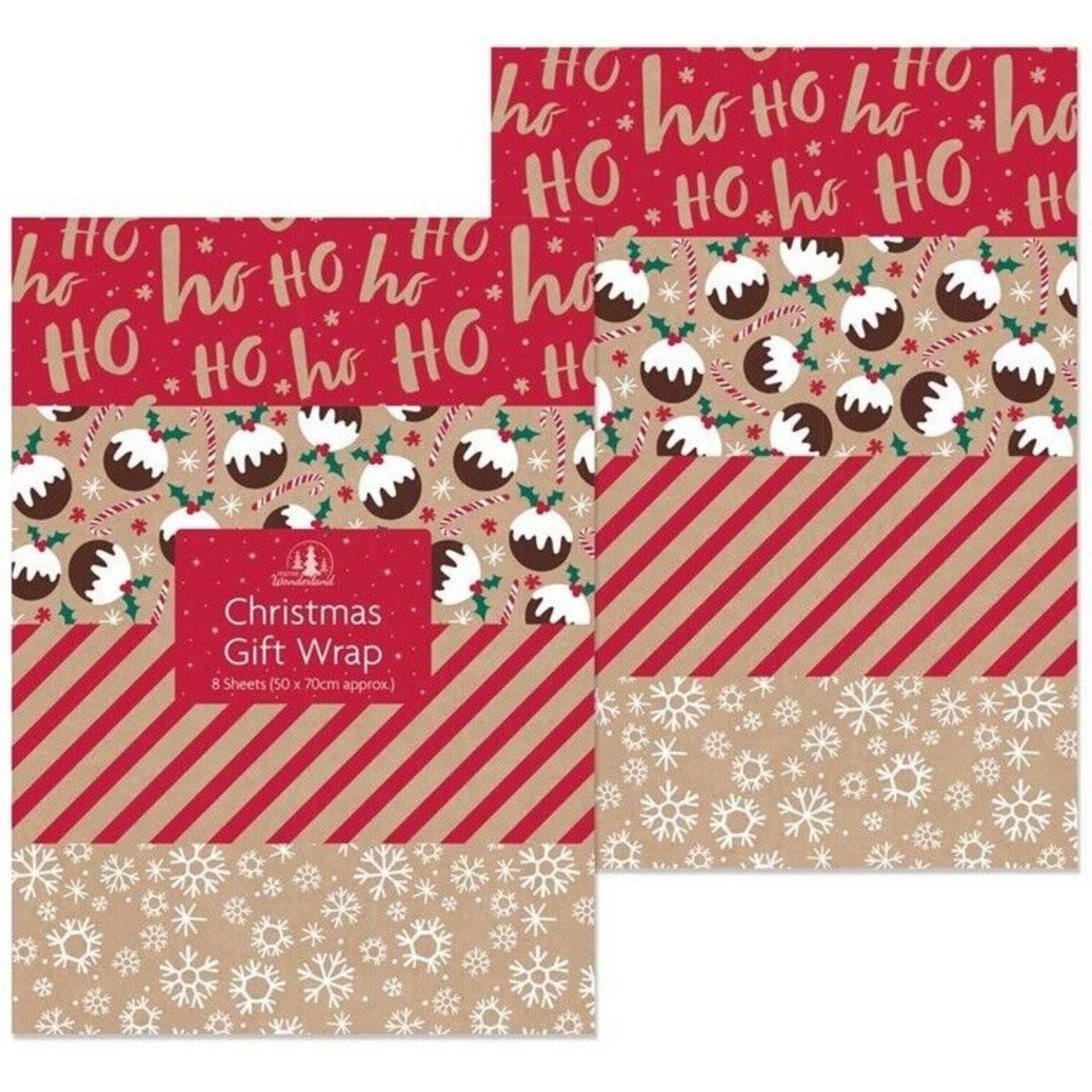 Beclen Harp 24x Christmas Gift Wrapping Paper Mix Festive Traditional Each 50cm x 70cm 24 Sheets