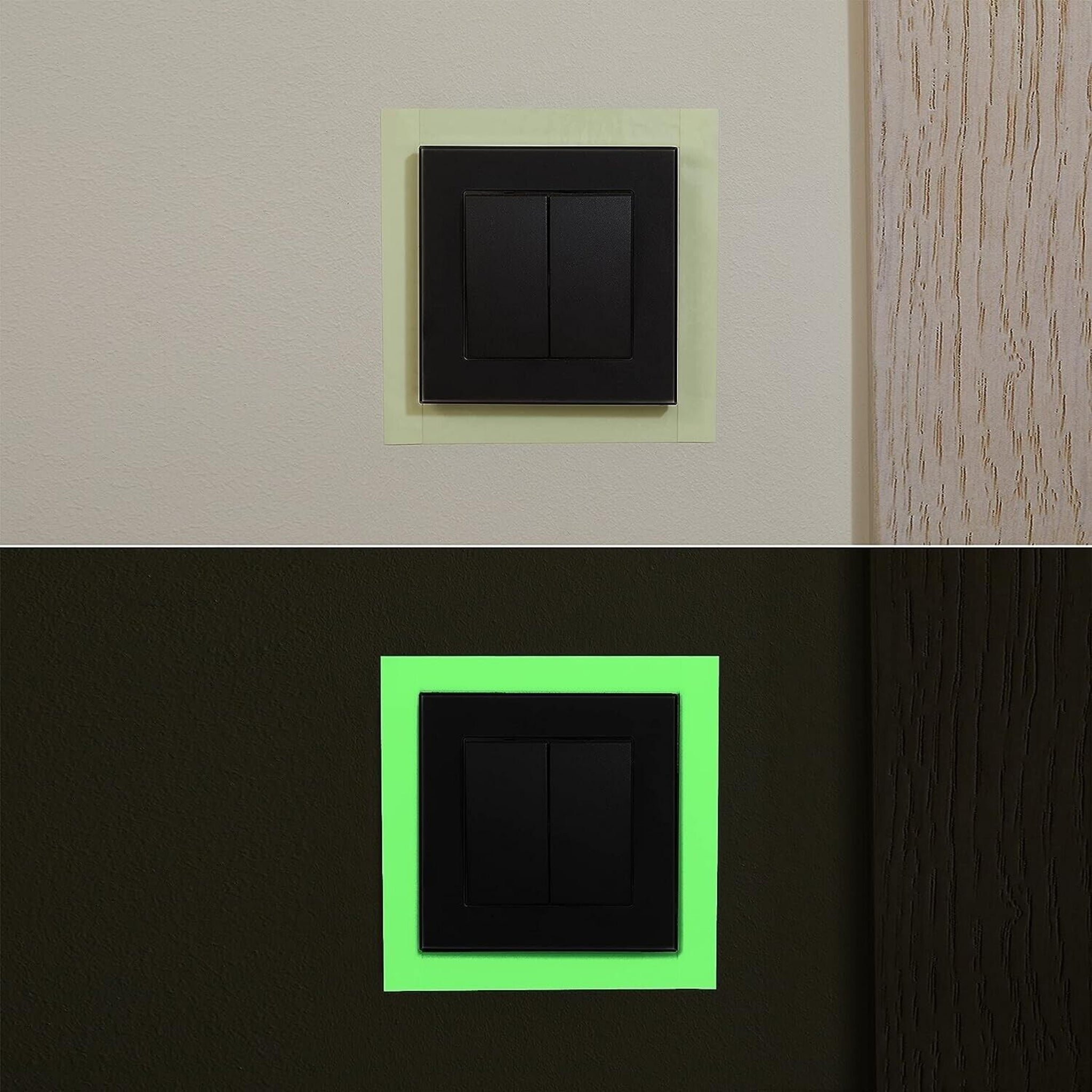 Beclen Harp 3MT Glow In The Dark Tape Thin Sticker Neon Light Safety Switch Green Halloween