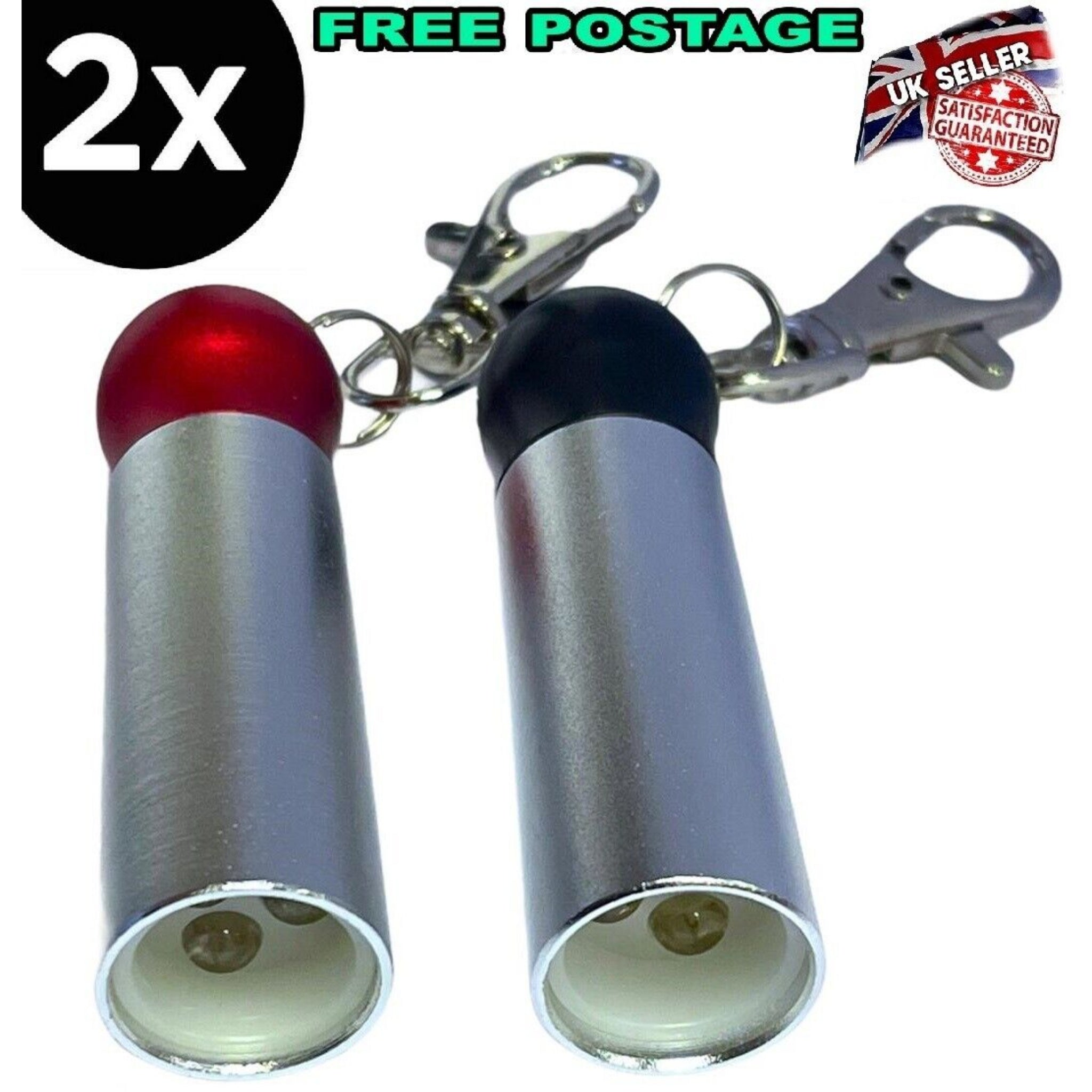 Beclen Harp 2pc Mini 3 LED Torch/Key Ring Pocket Flash Light Ultra Bright Batteries Included