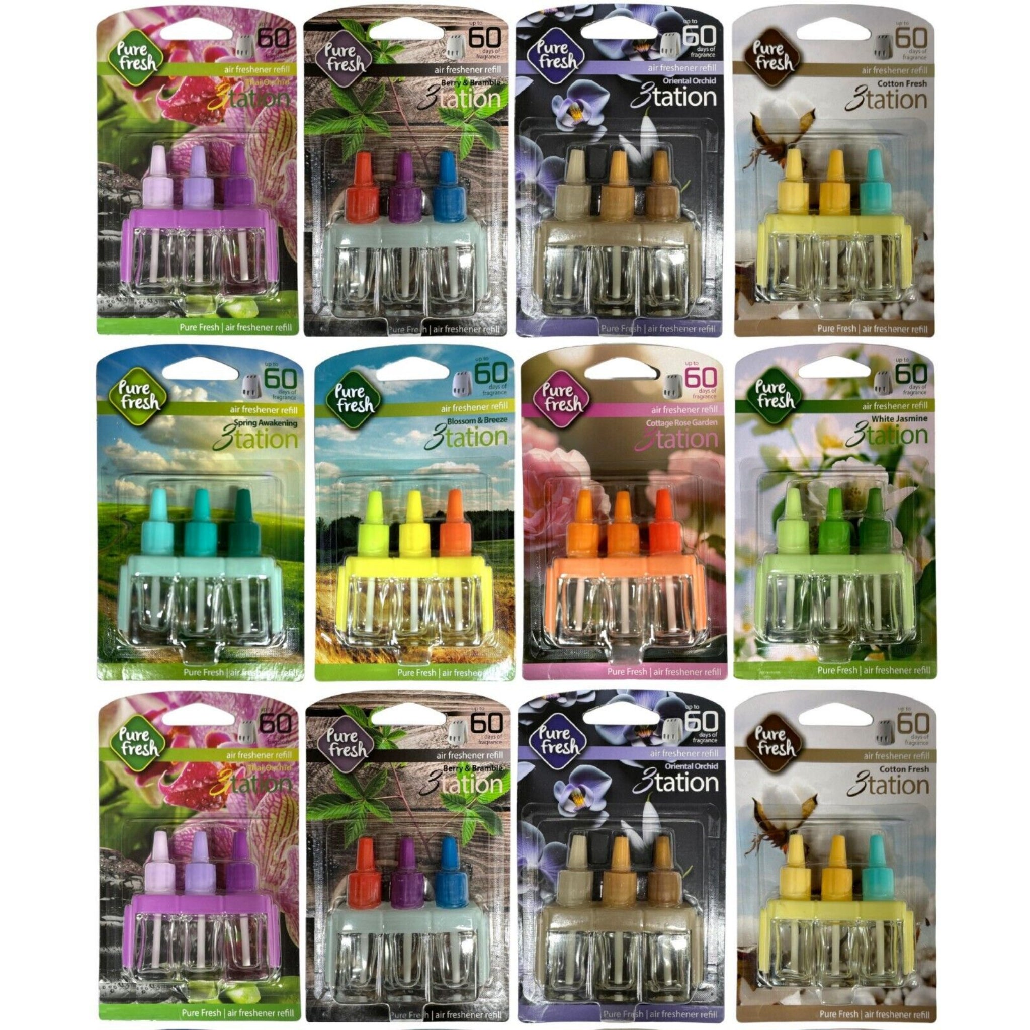 BECLEN HARP PLUG IN 3TATION REFILLS FOR AMBI PUR MACHINE REFILLS AIR FRESHENER REFILLS SCENT