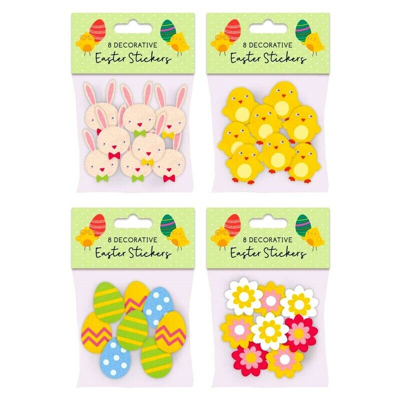 Beclen Harp 🐣Easter Bonnet Card Decoration Felt Embellishments Art Craft Egg Chick 8pcs Set