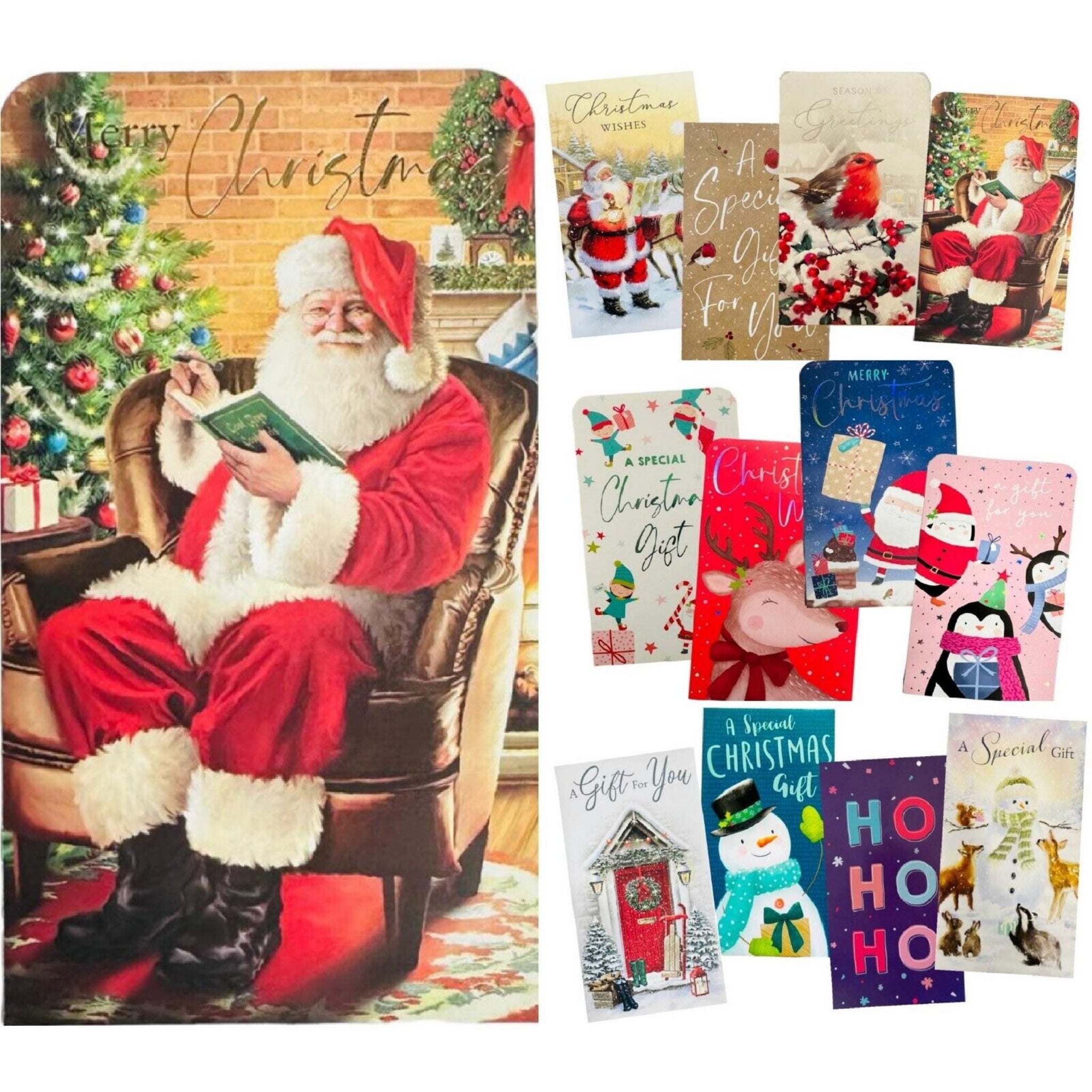 Beclen Harp 8 Cute Christmas Money Wallets with Envelopes Assorted Designs Novelty Gift Card