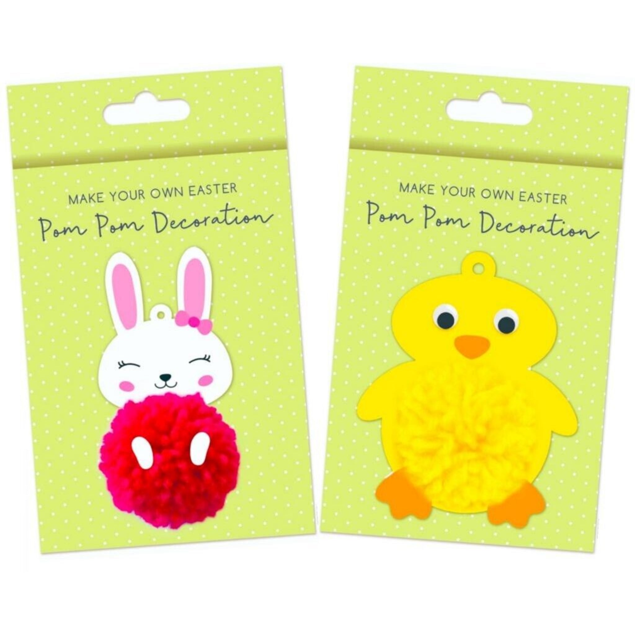 Beclen Harp Make Your Own Easter Pom Pom Kit Hanging Kids Party Decoration Bag Filler Gift