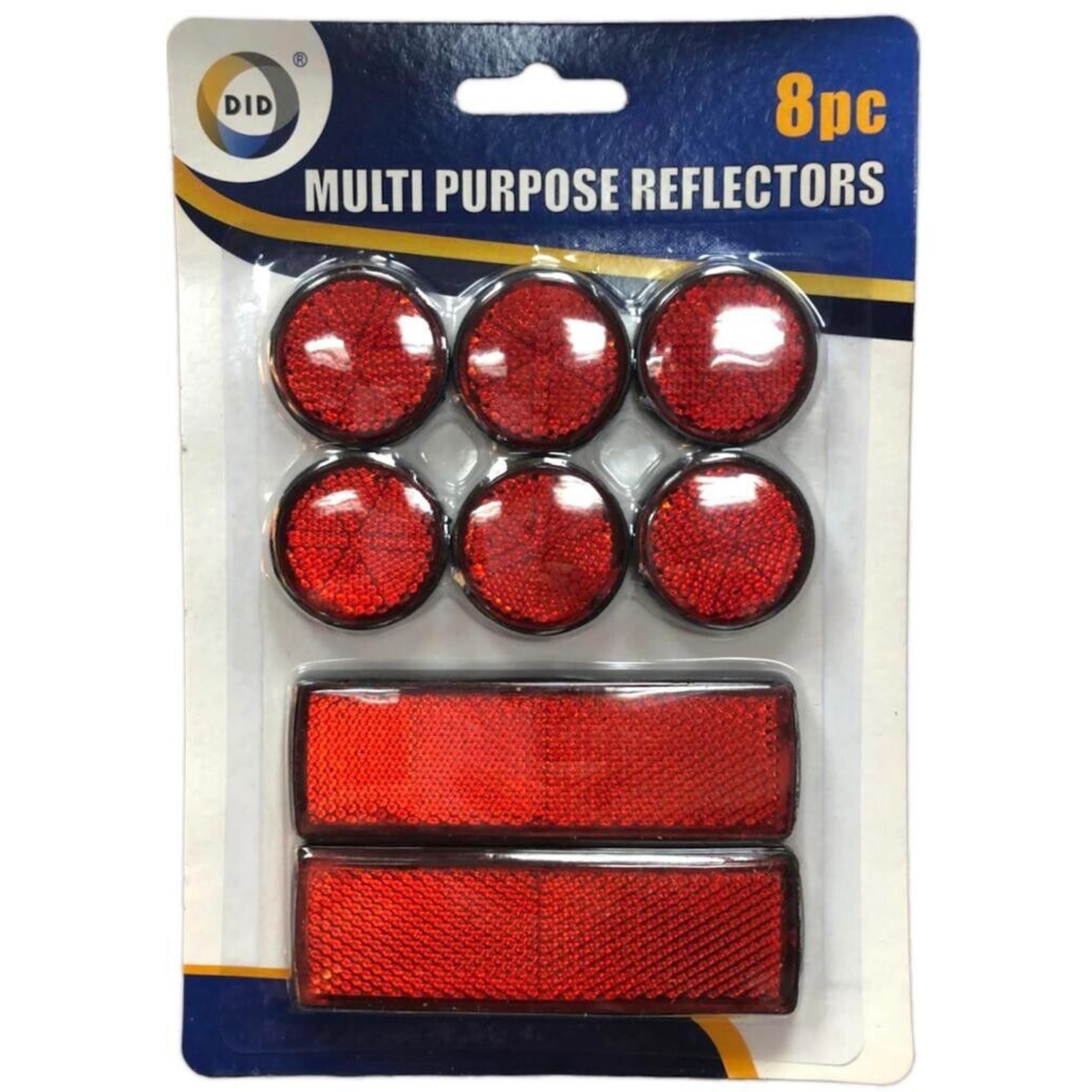 Beclen Harp 8 pcs Motorcycle Rear Reflector Set Red Light Bike Reflector Car Reflector Disk