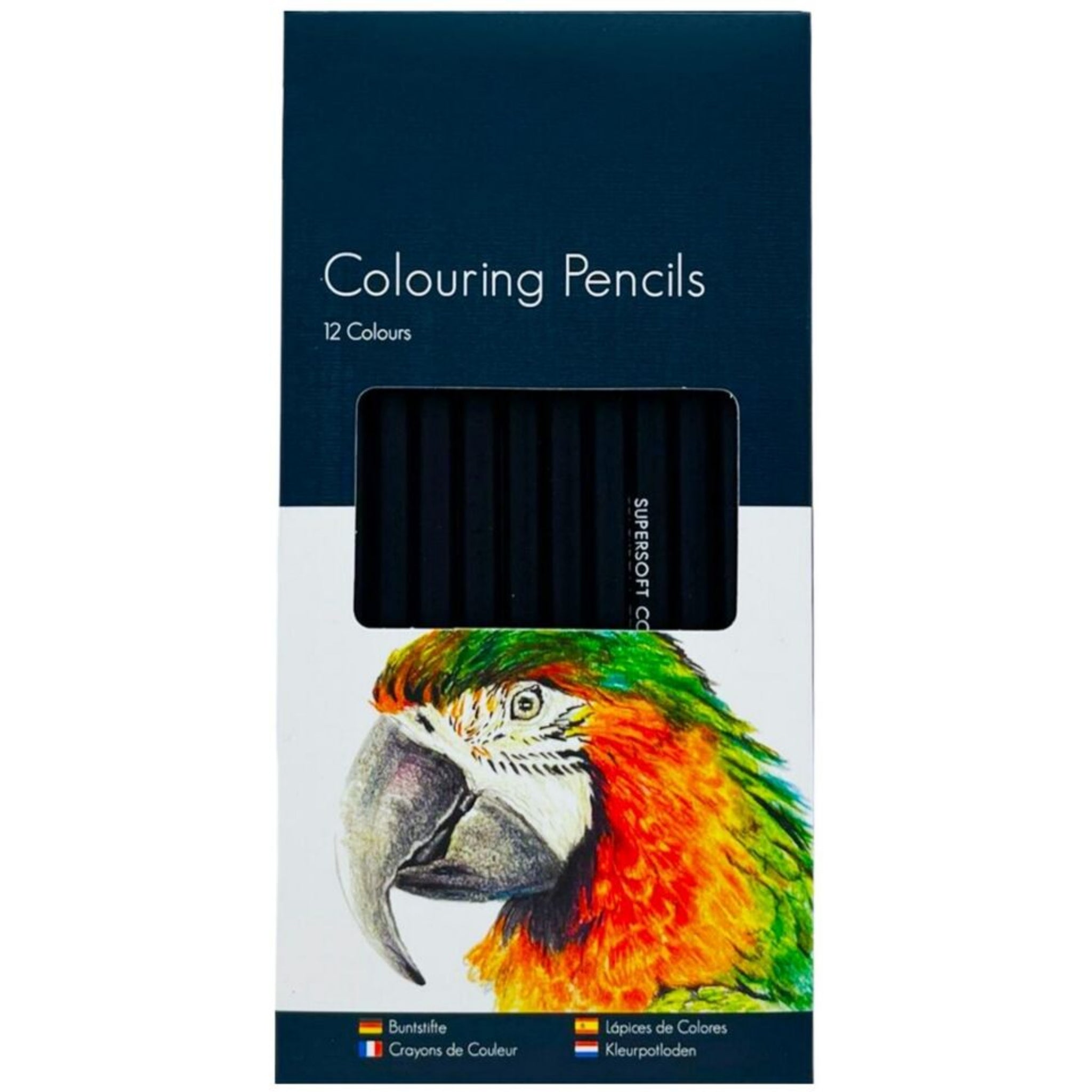 Beclen Harp 12 Colouring Pencils Set Super Soft for Kids Adult Books Artist Drawing School Best gift for children