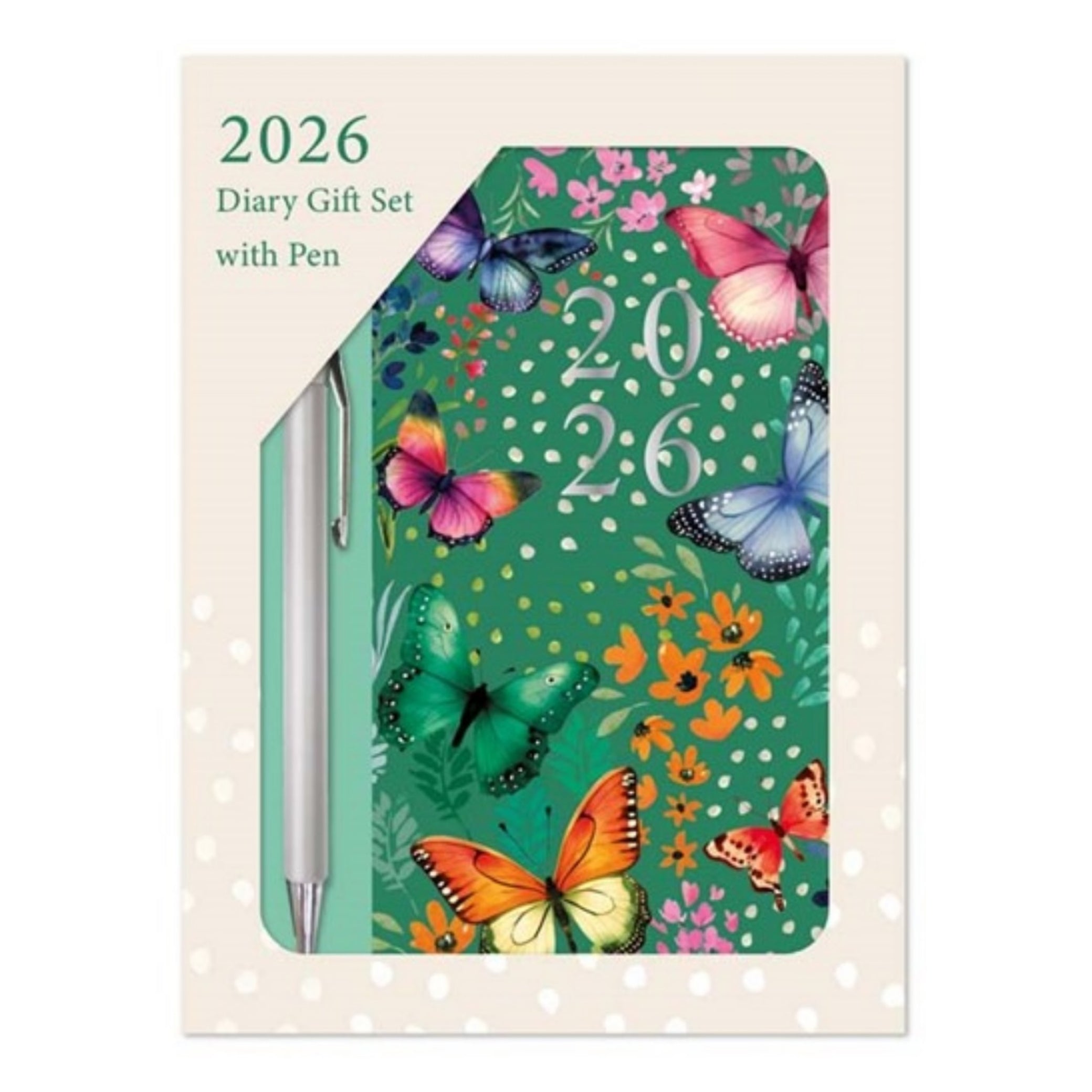 Beclen Harp 2026 SLIM Week to view gift set diary with free pen Office Home School Desktop Diary Desktop School Note Date Full Year - Xmas gift
