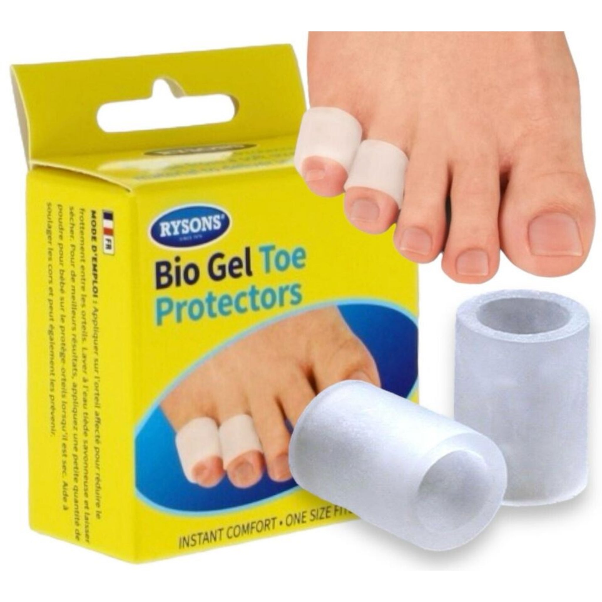 Beclen Harp 2 x Toe Separators for Overlapping Toes , Clear Gel Hammer Toe Straighteners