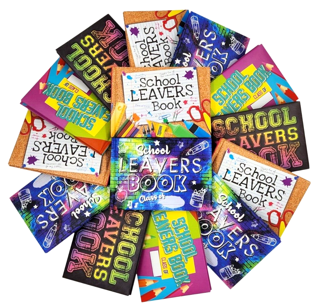 Beclen Harp 4 / 12 / 18 Pack Leavers Book School College Autograph Book Hard Backed Padded Cover Bulk