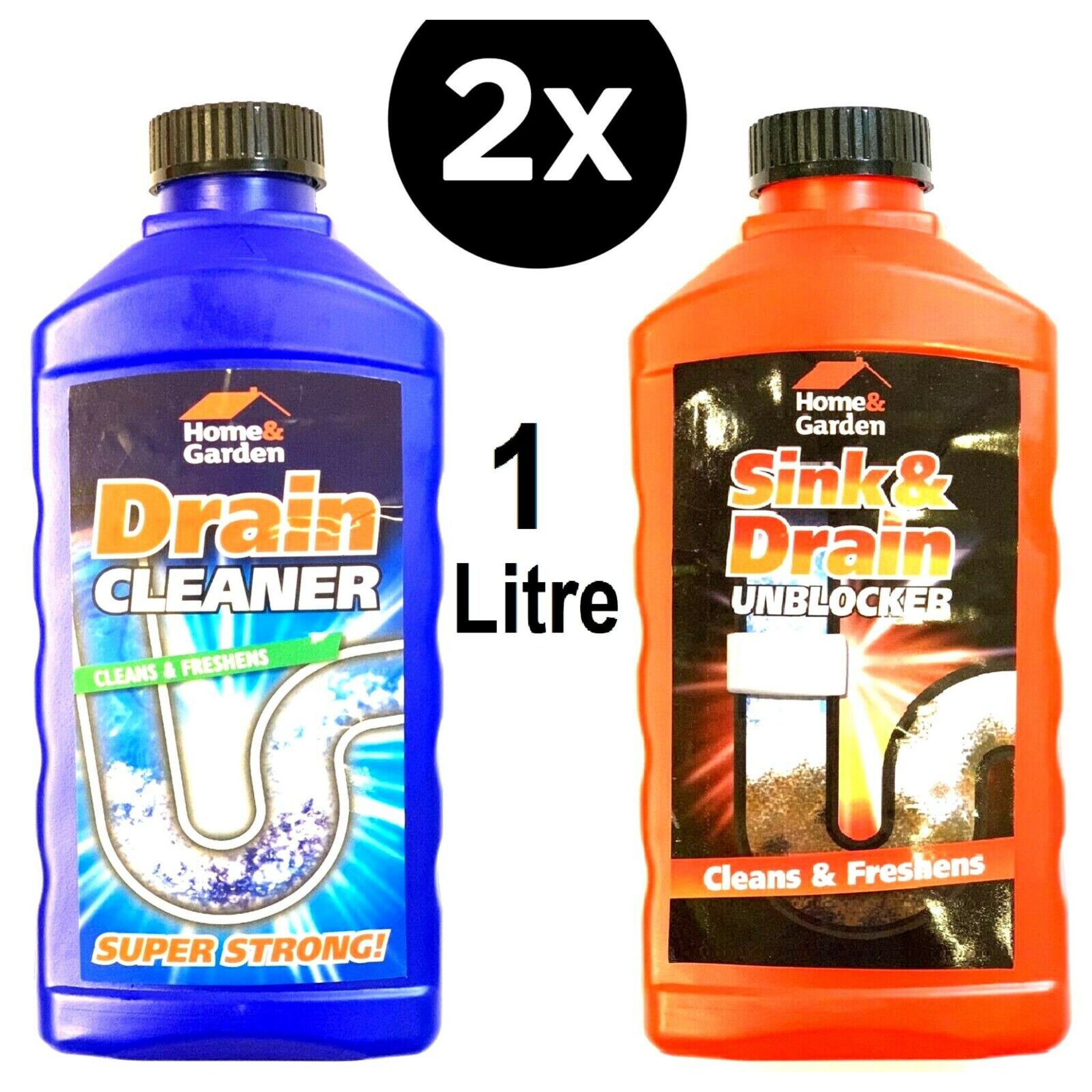 Beclen Harp 2 Sink & Drain UnBlocker + Cleaner Kitchen Bathroom Powerful Plug Hole Opener 1L