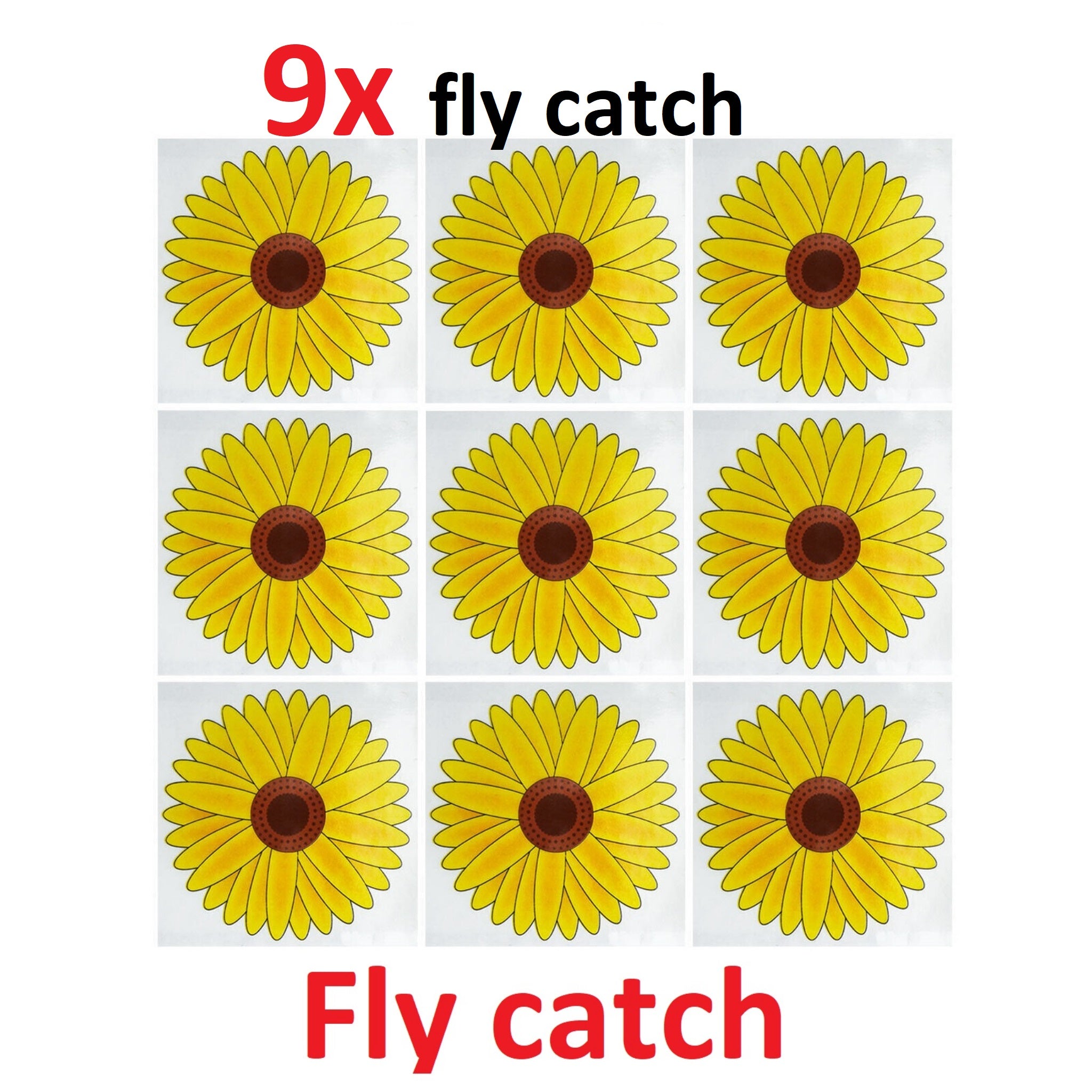Beclen Harp 9x Fly Catcher Window Flower Traps Stickers Bug Insect Killer Sticky Window Trap