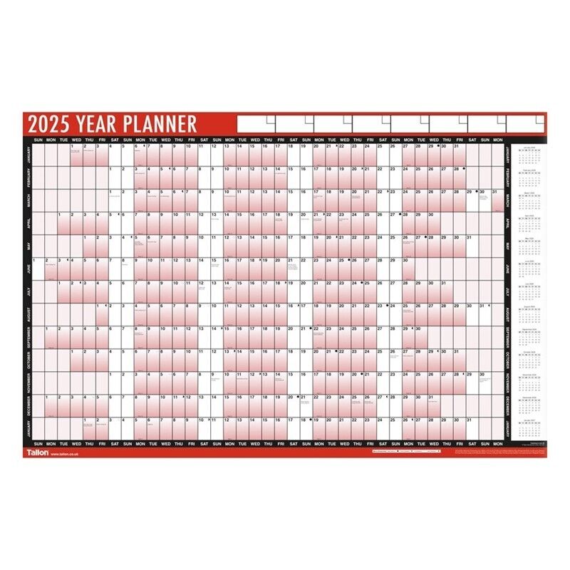 Beclen Harp 3x 2026 Wall Calendar Large Weekly Desktop Planner, Full Year Holiday Organiser office Home desk calendar