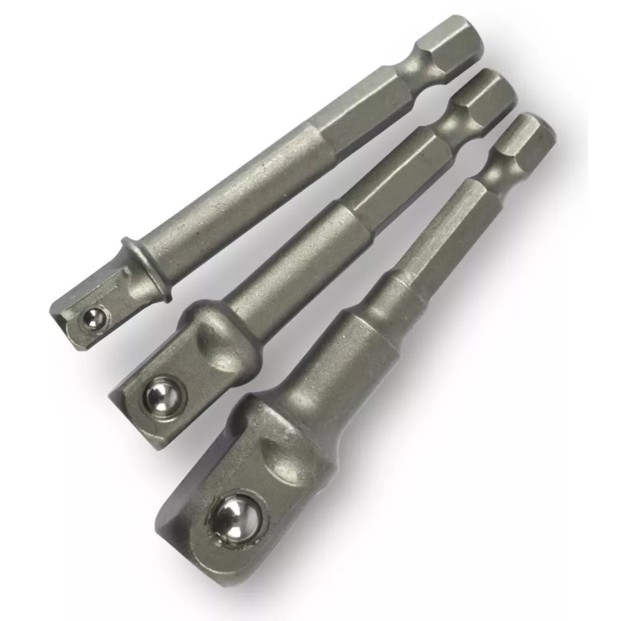 Beclen Harp 3Pcs Socket Adapter Set 3pc 1/4" 3/8" 1/2" Impact Drill Bits Driver Adapter