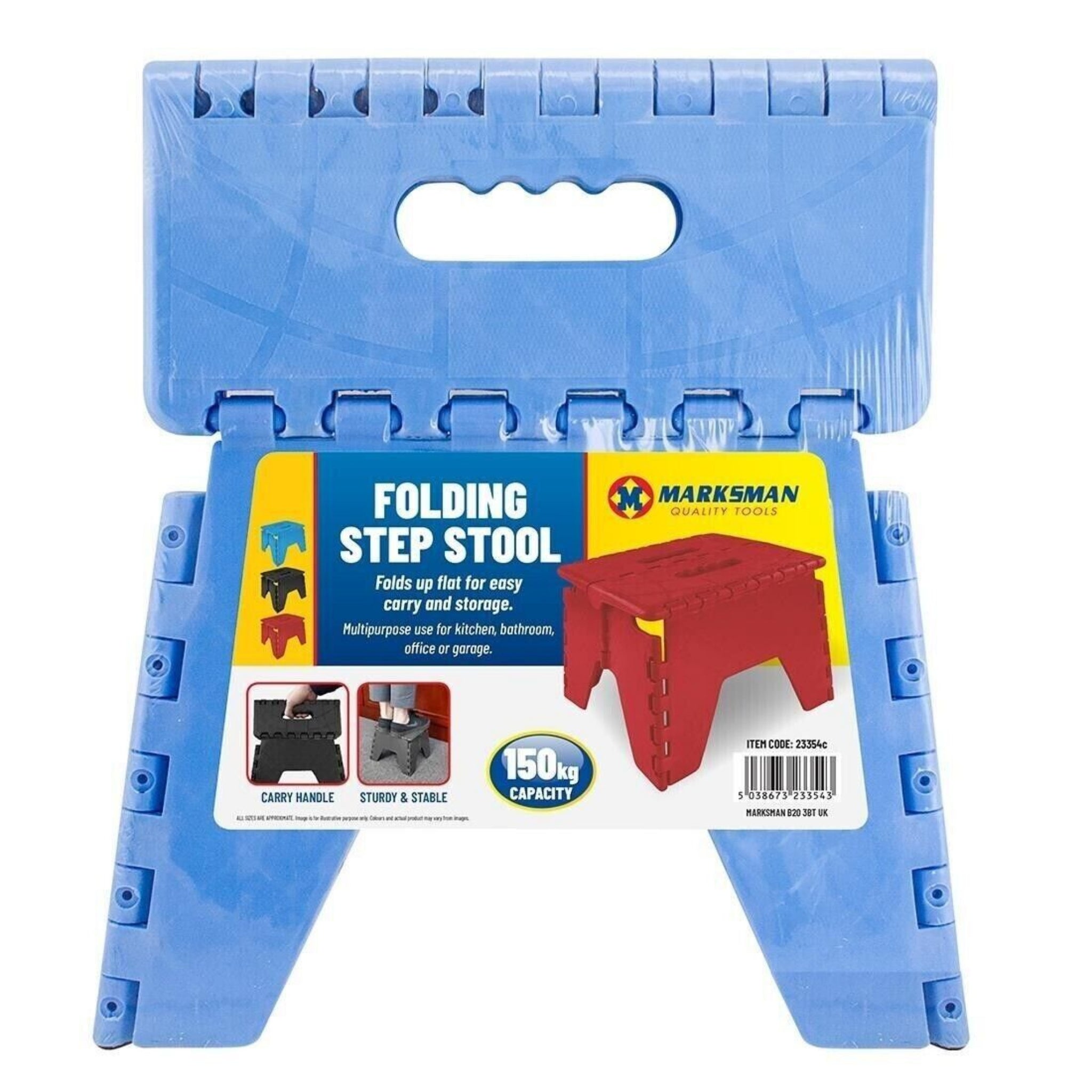 Beclen Harp Heavy Duty 150kg Small Folding Foldable Step Stool Multi Purpose Home Kitchen UK