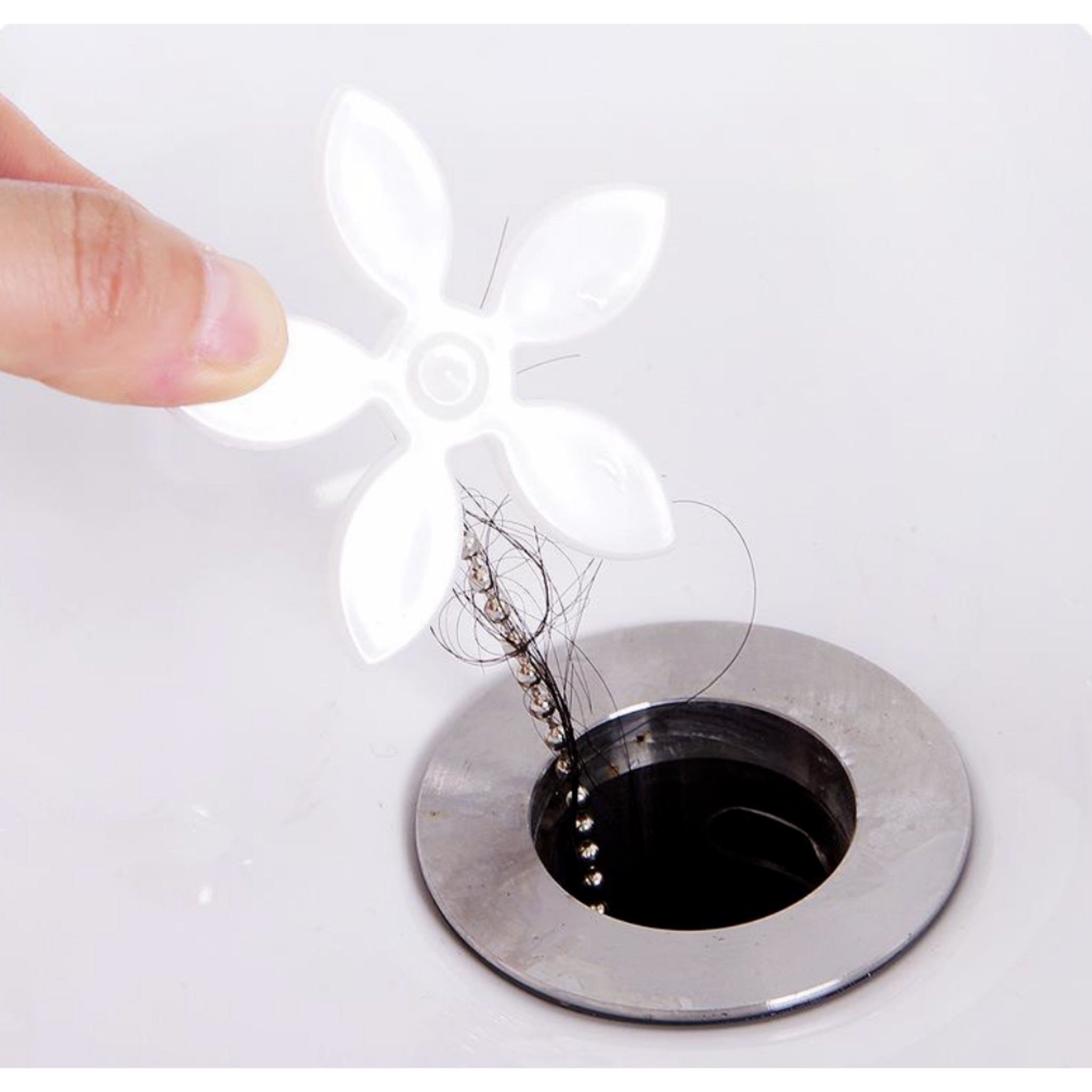 Beclen Harp 1Pk Plug Strainer Hair Catcher for Shower Drains, Bath Basin Plug Hole Strainer