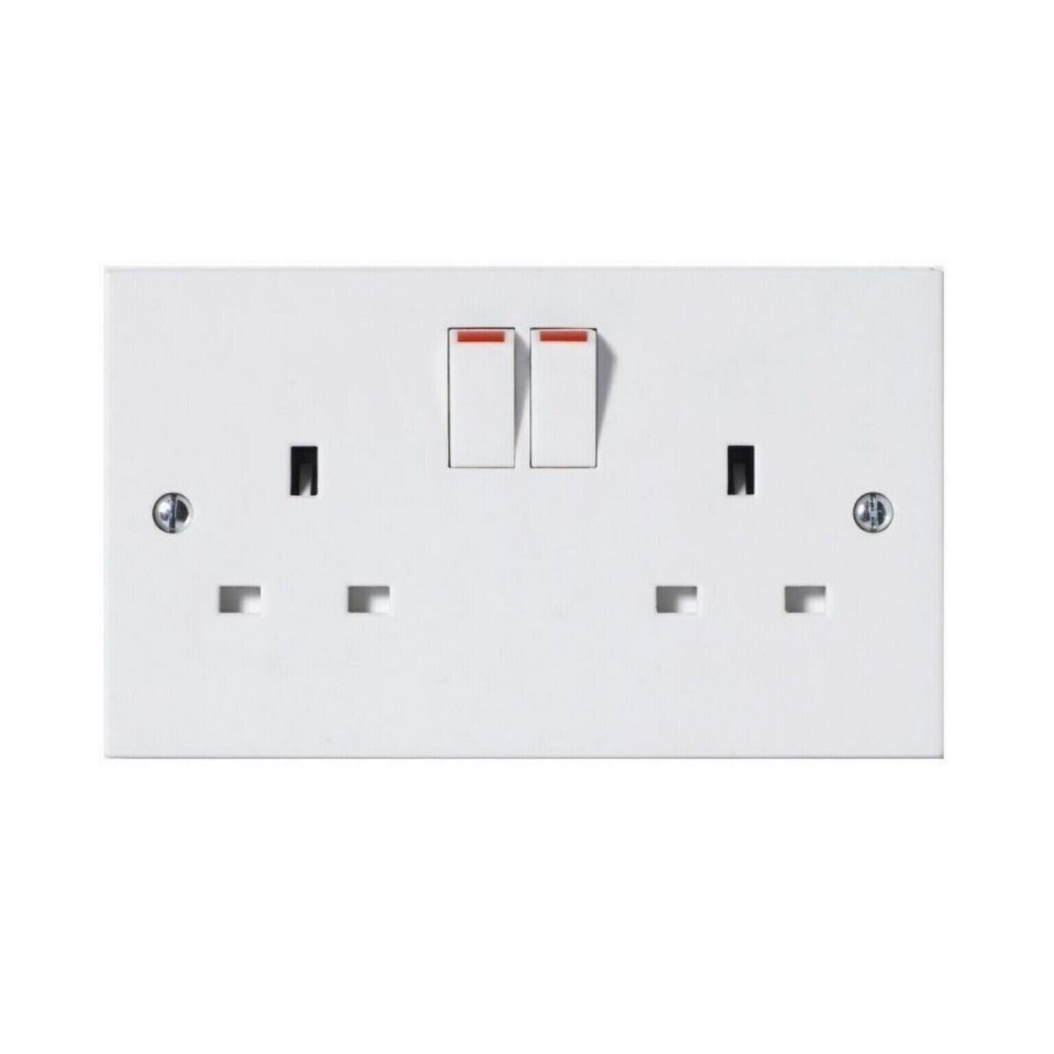 Beclen Harp 5 X Double Switched Converter Power Socket White Moulded, 13 Amp Switched Socket