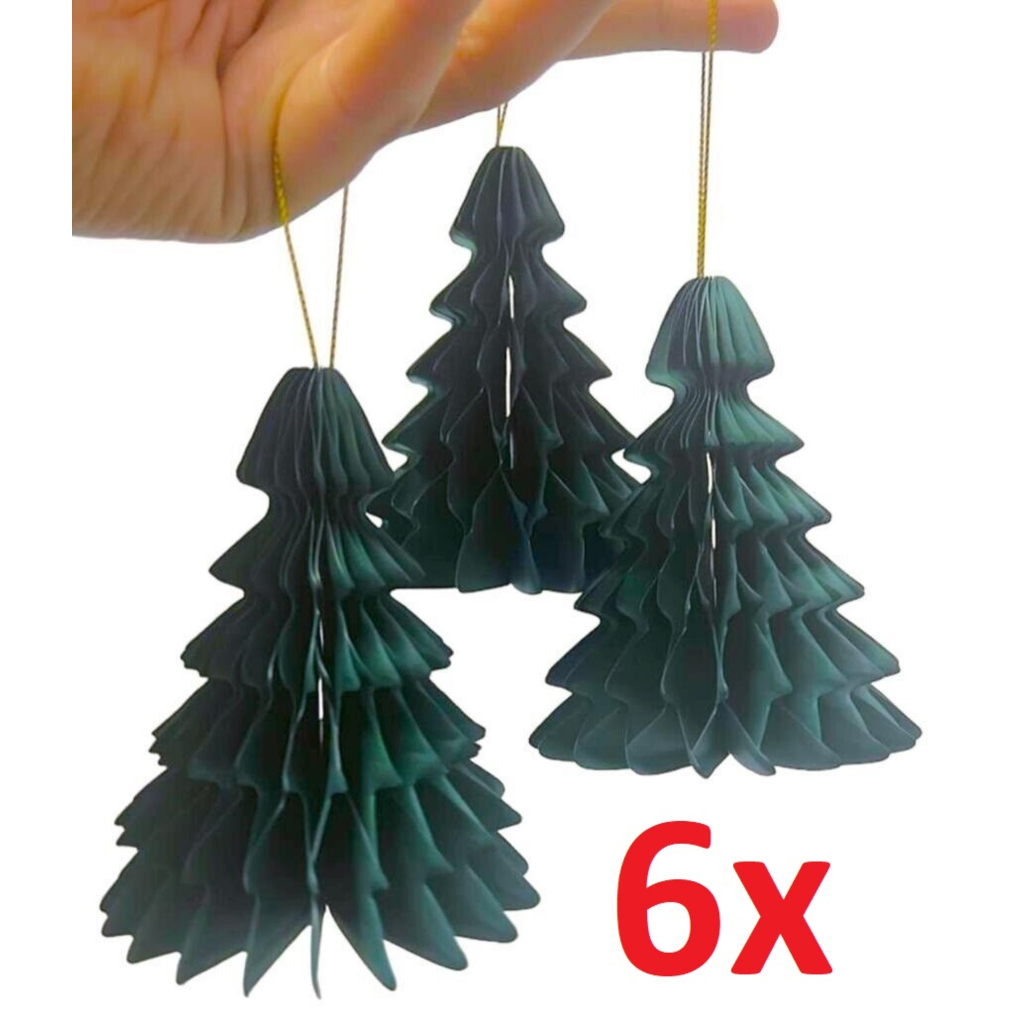 Beclen Harp 6 Pcs Honeycomb Baubles Paper Christmas Tree Christmas Party Hanging Decoration
