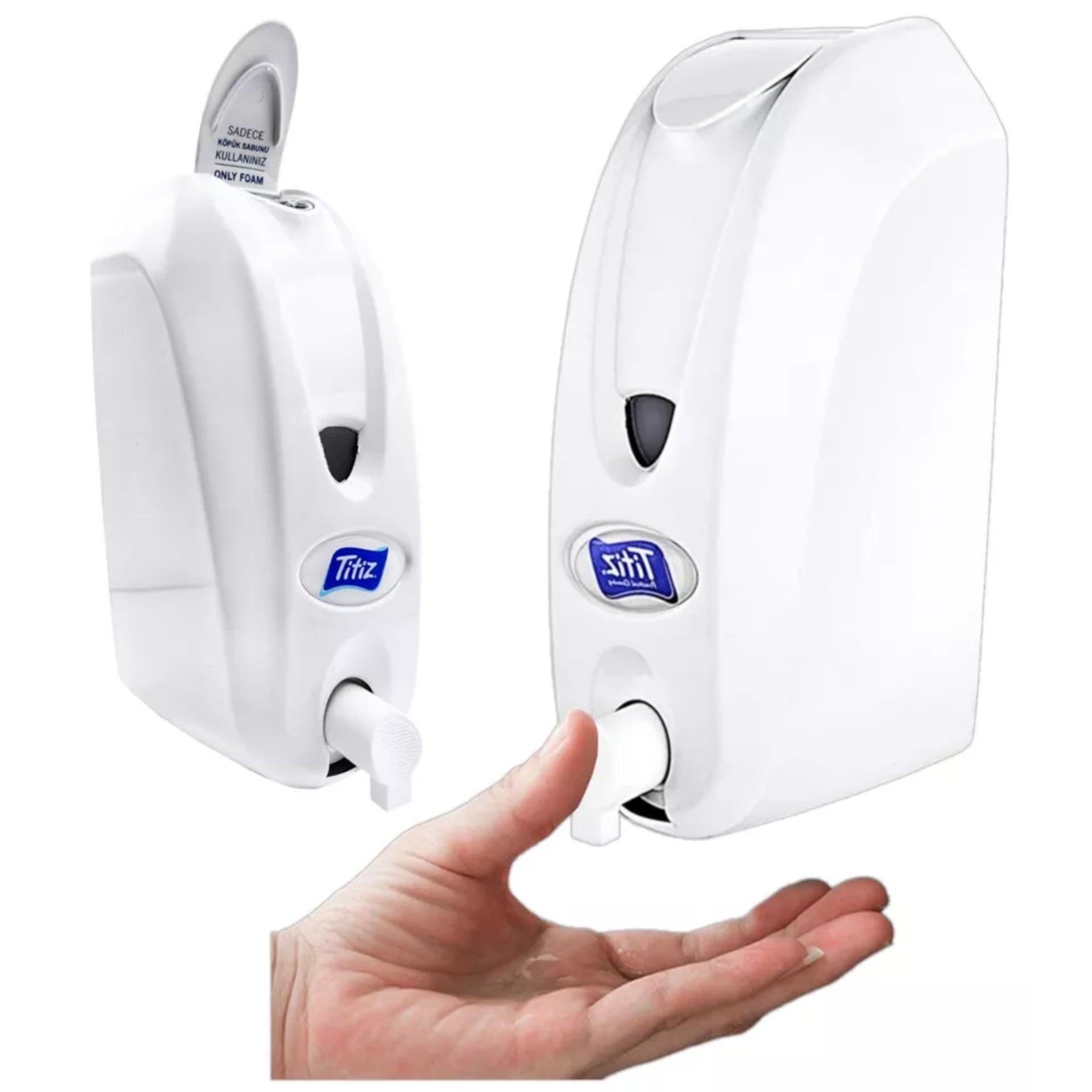 Beclen Harp 2 PK Wall Mounted 720ml Foam Soap Dispenser Refillable Hand Pump Empty Container