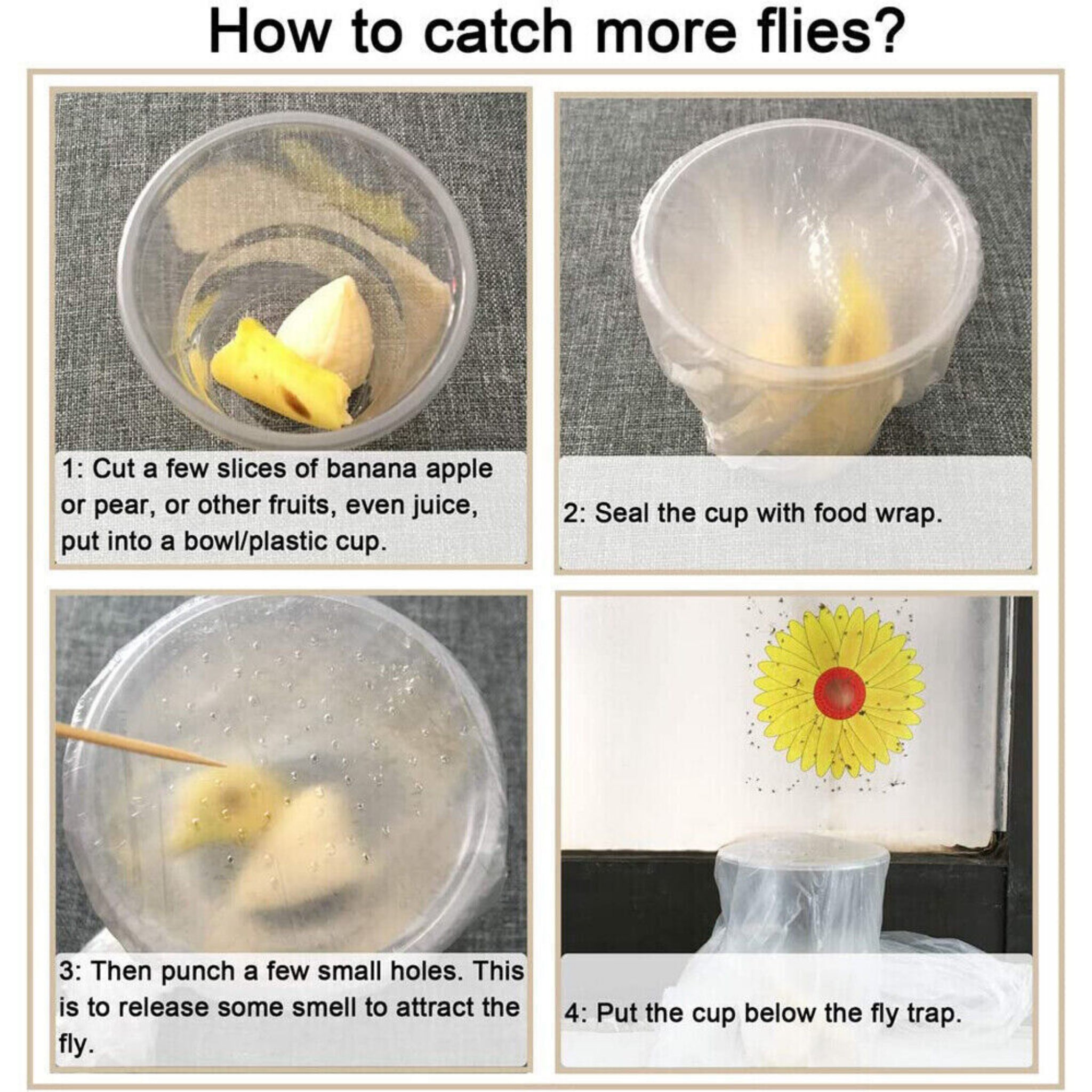 Beclen Harp 9x Fly Catcher Window Flower Traps Stickers Bug Insect Killer Sticky Window Trap