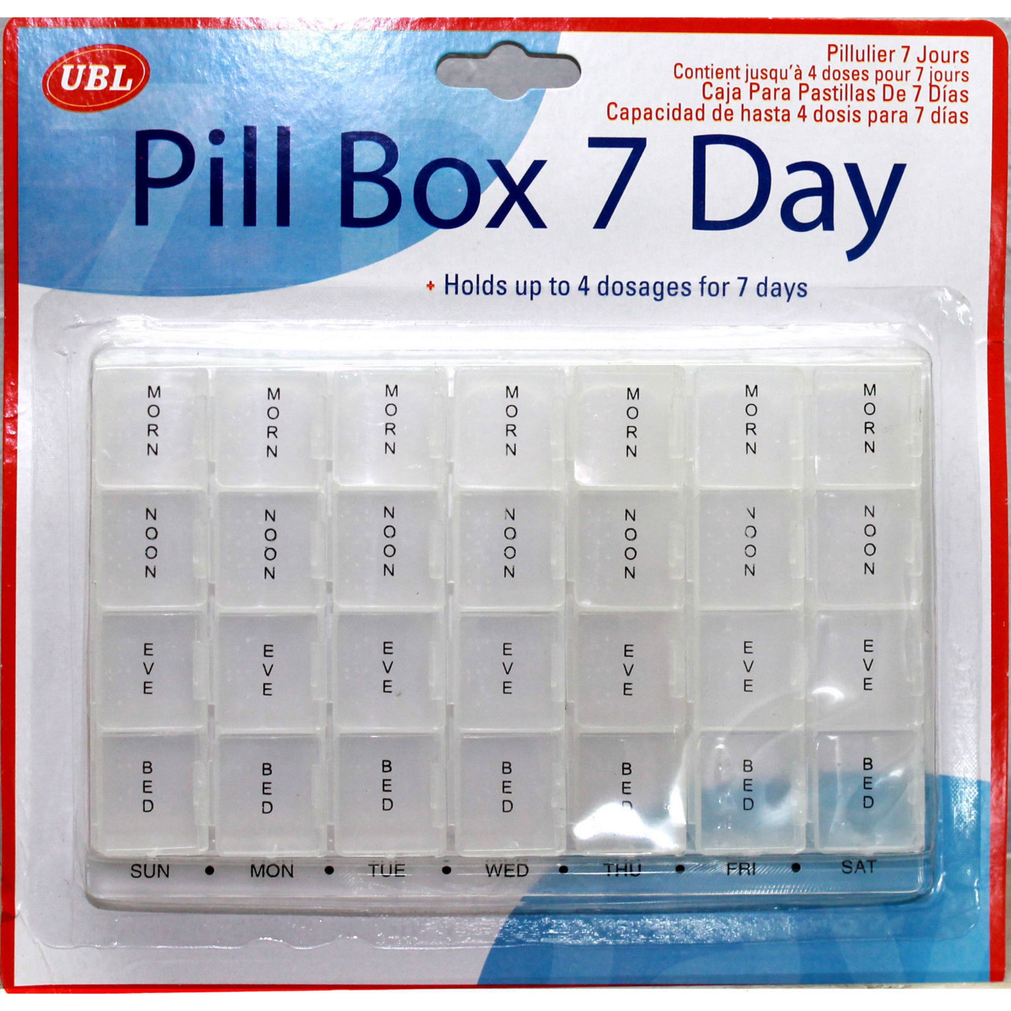Beclen Harp Weekly 28 Day Tablet Pill Box Holder Medicine Storage Organizer Case Container`A