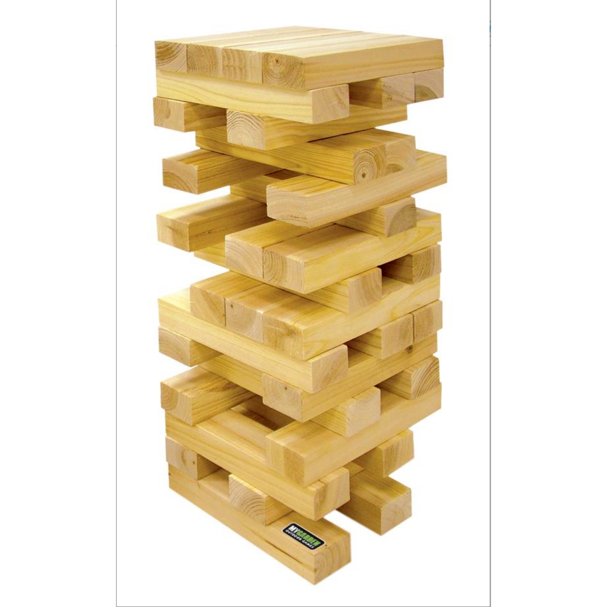 Beclen Harp 40 Blocks Giant Wooden Tower Tumbling Jenga Game Garden Indoor Outdoor Kids Fun