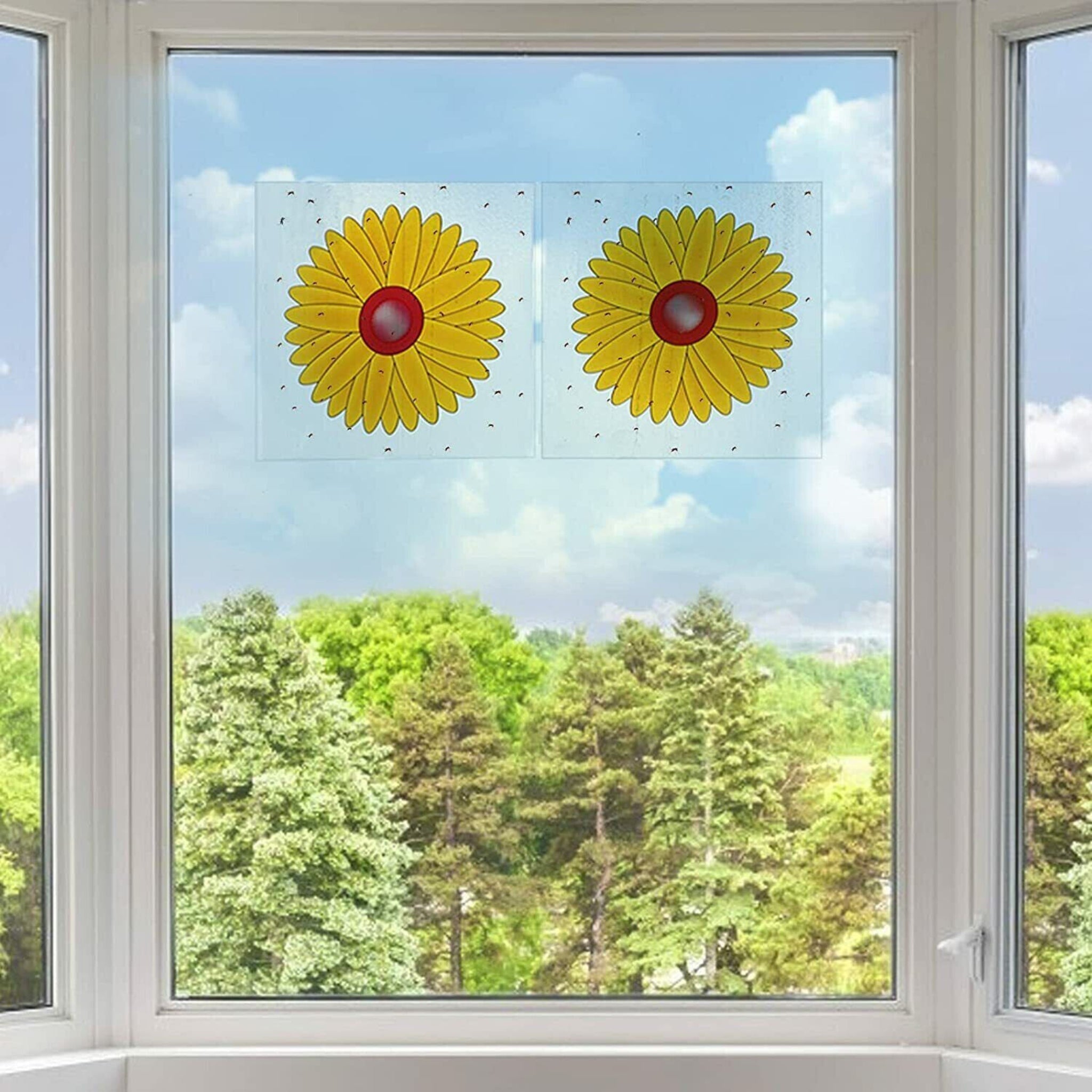 Beclen Harp 9x Fly Catcher Window Flower Traps Stickers Bug Insect Killer Sticky Window Trap