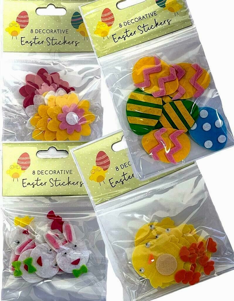Beclen Harp 🐣Easter Bonnet Card Decoration Felt Embellishments Art Craft Egg Chick 8pcs Set