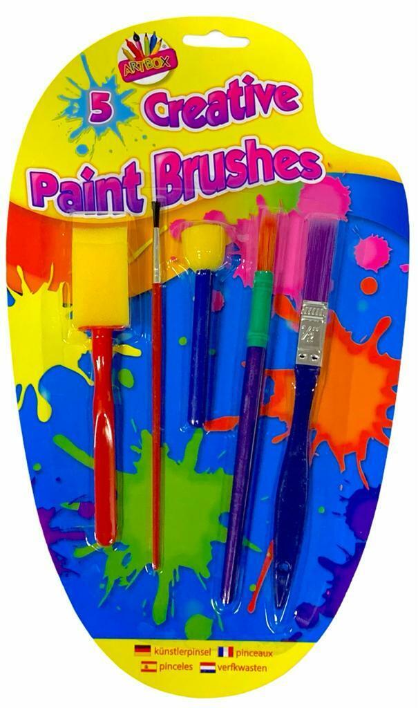 Beclen Harp 5Pcs Kids Paint Brushes Sponge Painting Brush Tool Set for Children Toddlers Hot