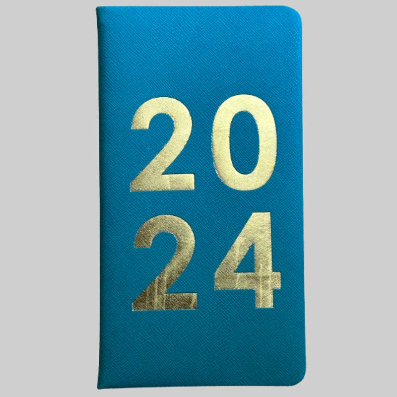 Beclen Harp 2024 Slim Size Hardback Planner Organiser Diary Week To View/ WTV Easy To Go Full Year Diary