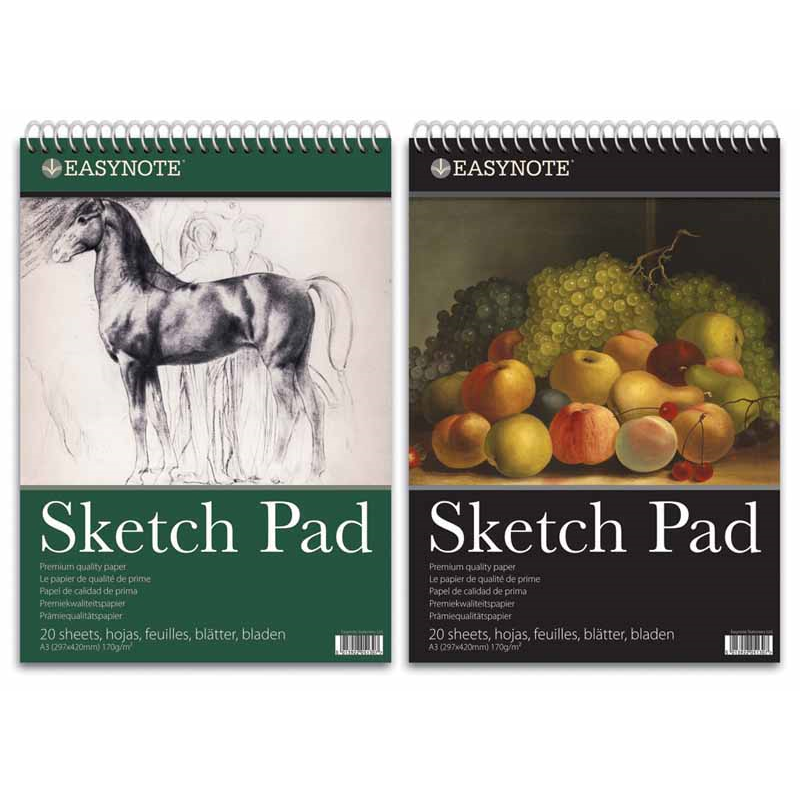 Beclen Harp A3 A4 Sketch Pad Book White Paper Artist Sketching Drawing Doodling Art Craft UK