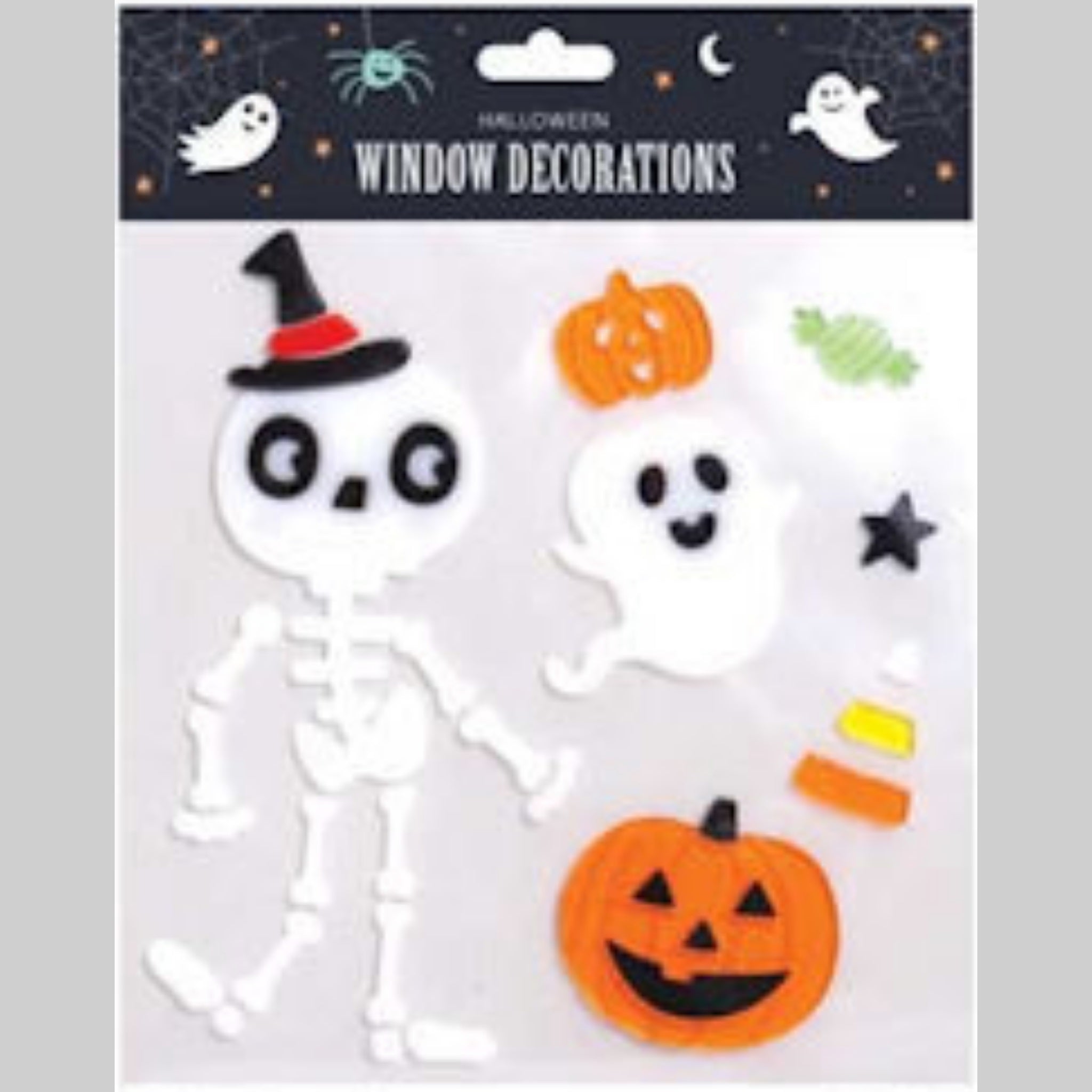 Beclen Harp Halloween Character Gel Clings Window Stickers Decoration/ Assorted Boo To You Trick To Treat Spooky Scary House Party Decorations