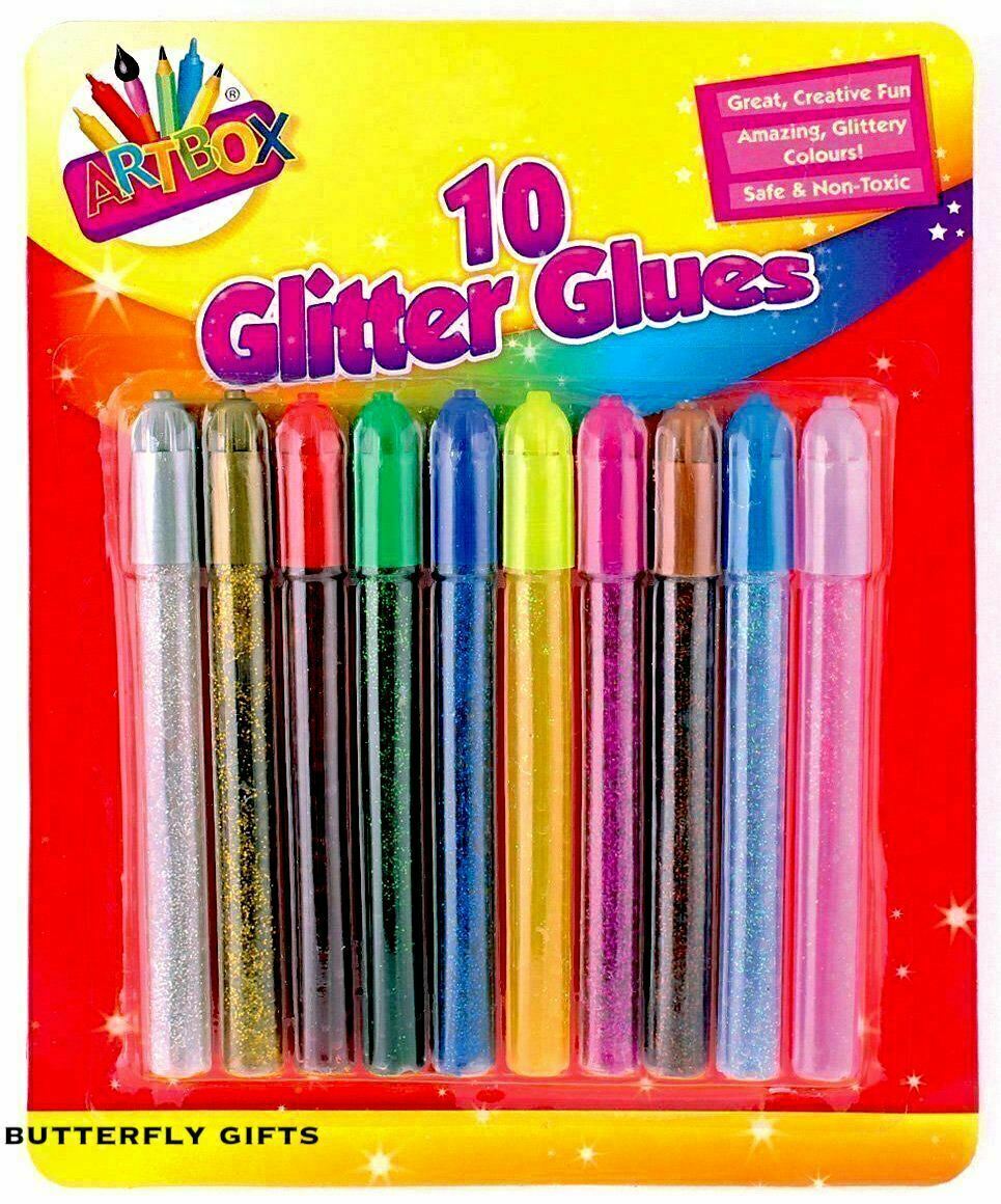 Beclen Harp Glitter Glue Gel Pens Tubes Assorted Sparkly Colours Kids Home Fun DIY Art Craft