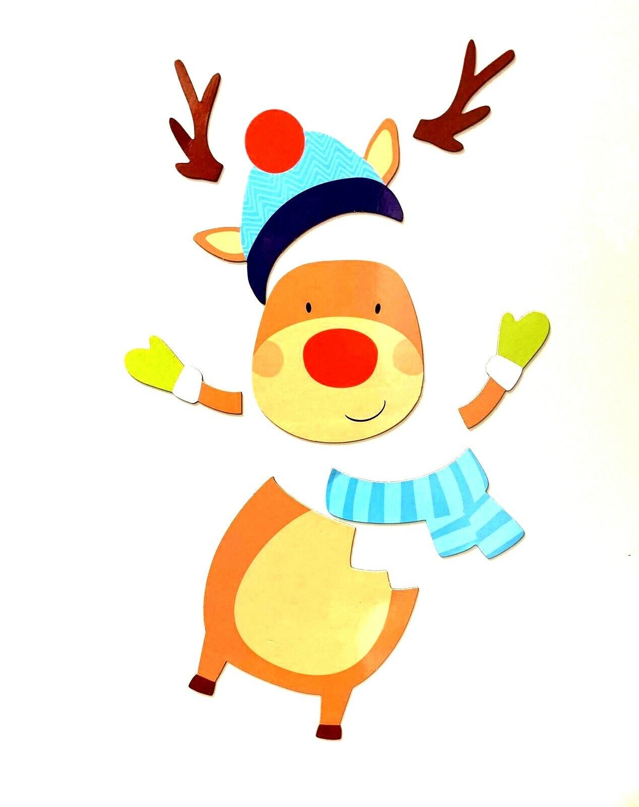 Beclen Harp Santa Reindeer Christmas Fridge Refrigerator Magnet Freezer Xmas Decoration Fun