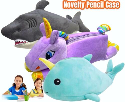 Beclen Harp Cartoon Plush Unicorn Rabbit Pencil Case Animal Pen Bag Kids School Stationery