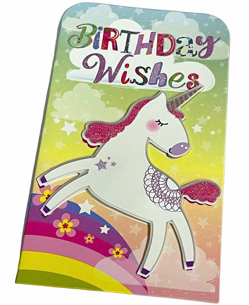 Beclen Harp 4 x Birthday Money Wallet + Envelope Cash Voucher Cute Card Gift For You Present