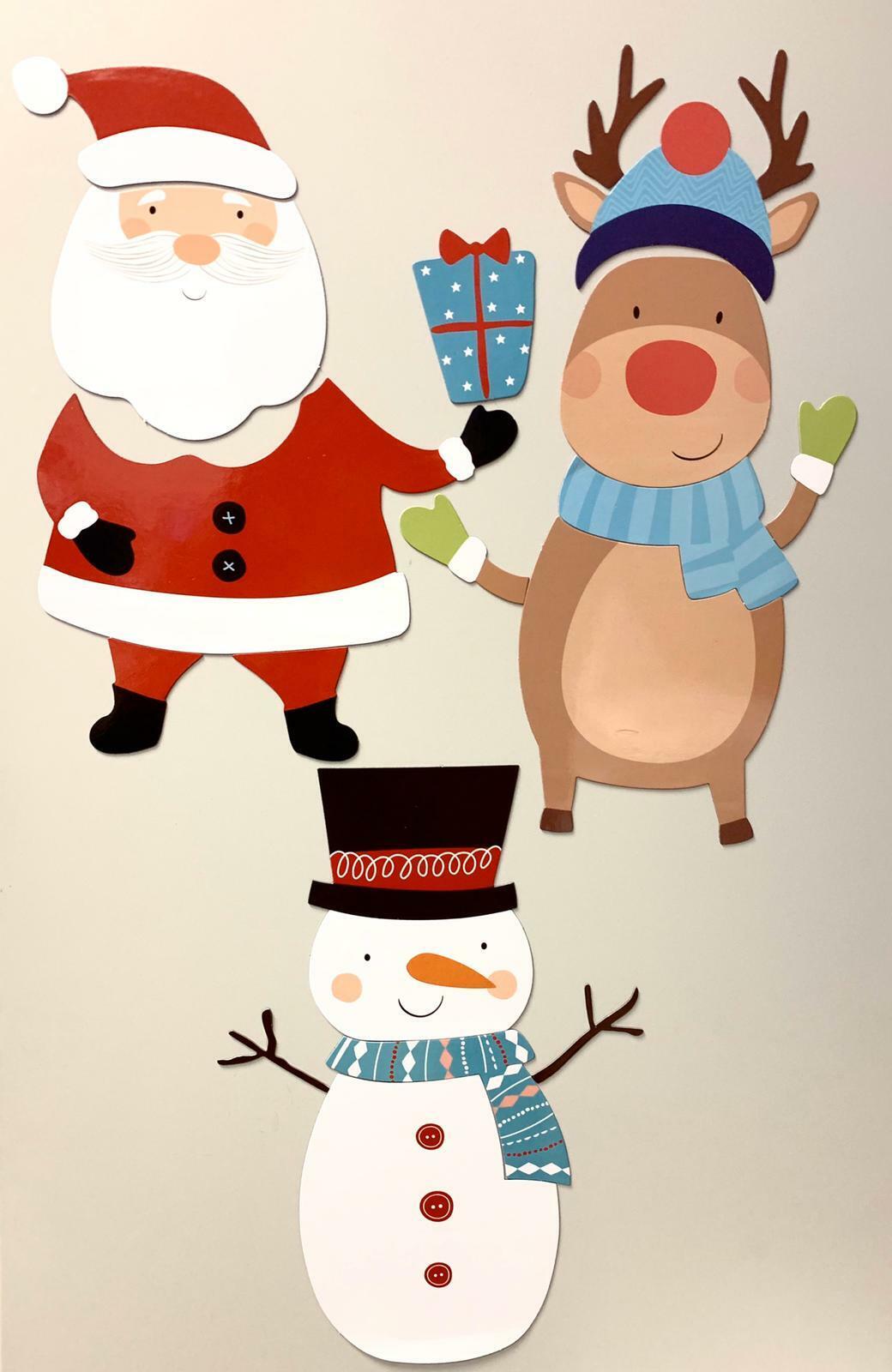 Beclen Harp Santa Reindeer Christmas Fridge Refrigerator Magnet Freezer Xmas Decoration Fun