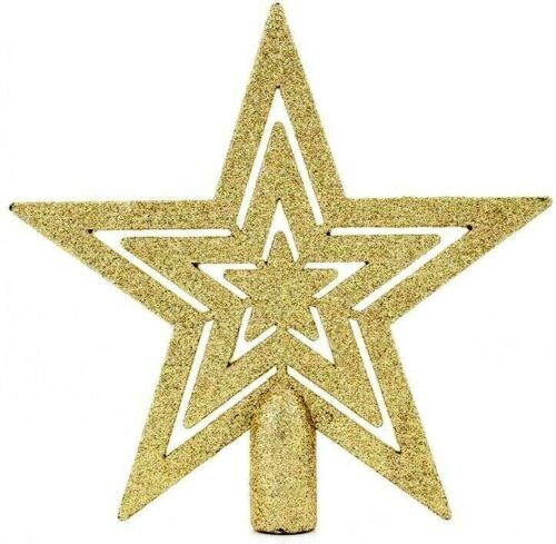 Beclen Harp 7" Large Glitter Star Christmas Tree Top Topper Decoration Xmas Tree Ornament