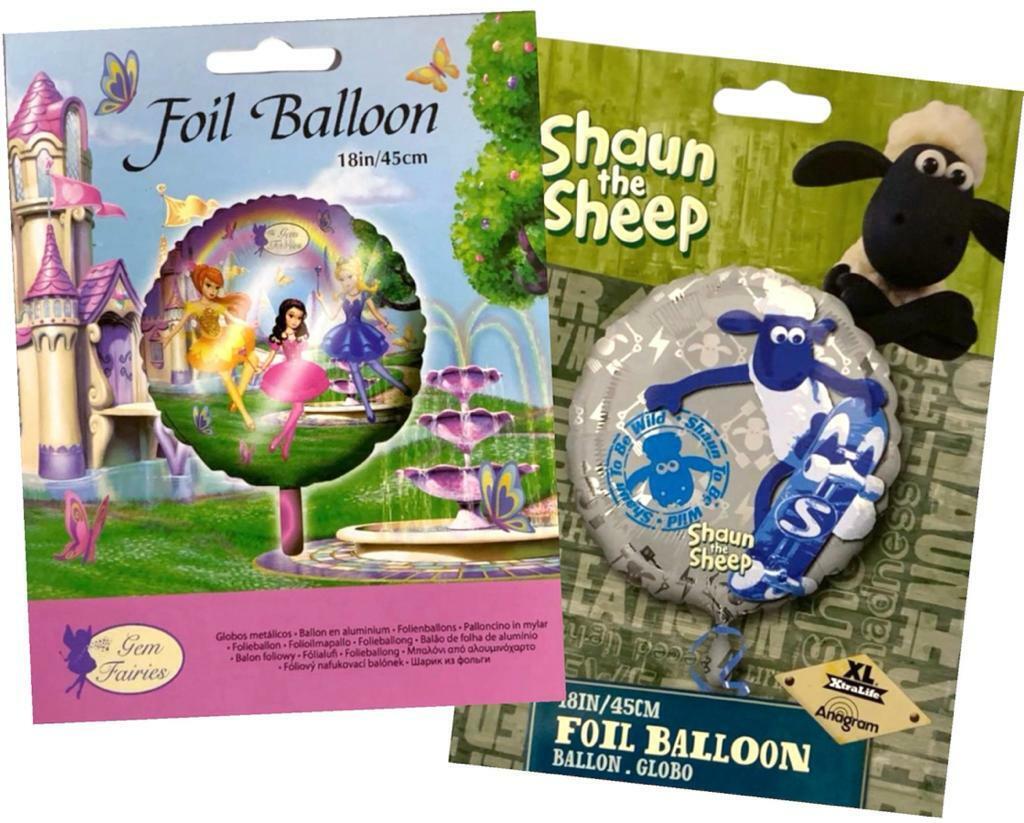 Beclen Harp 2Pcs Fairy / Shaun The Sheep Balloons HELIUM / AIR Celebration Party Kids Foil