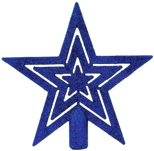 Beclen Harp 7" Large Glitter Star Christmas Tree Top Topper Decoration Xmas Tree Ornament