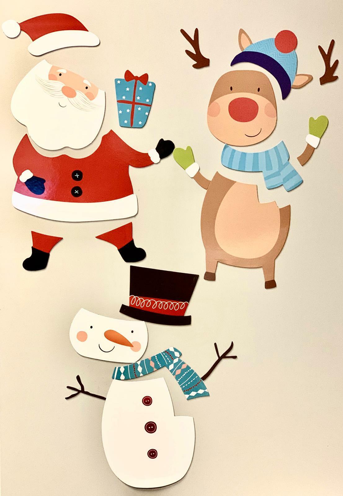 Beclen Harp Santa Reindeer Christmas Fridge Refrigerator Magnet Freezer Xmas Decoration Fun