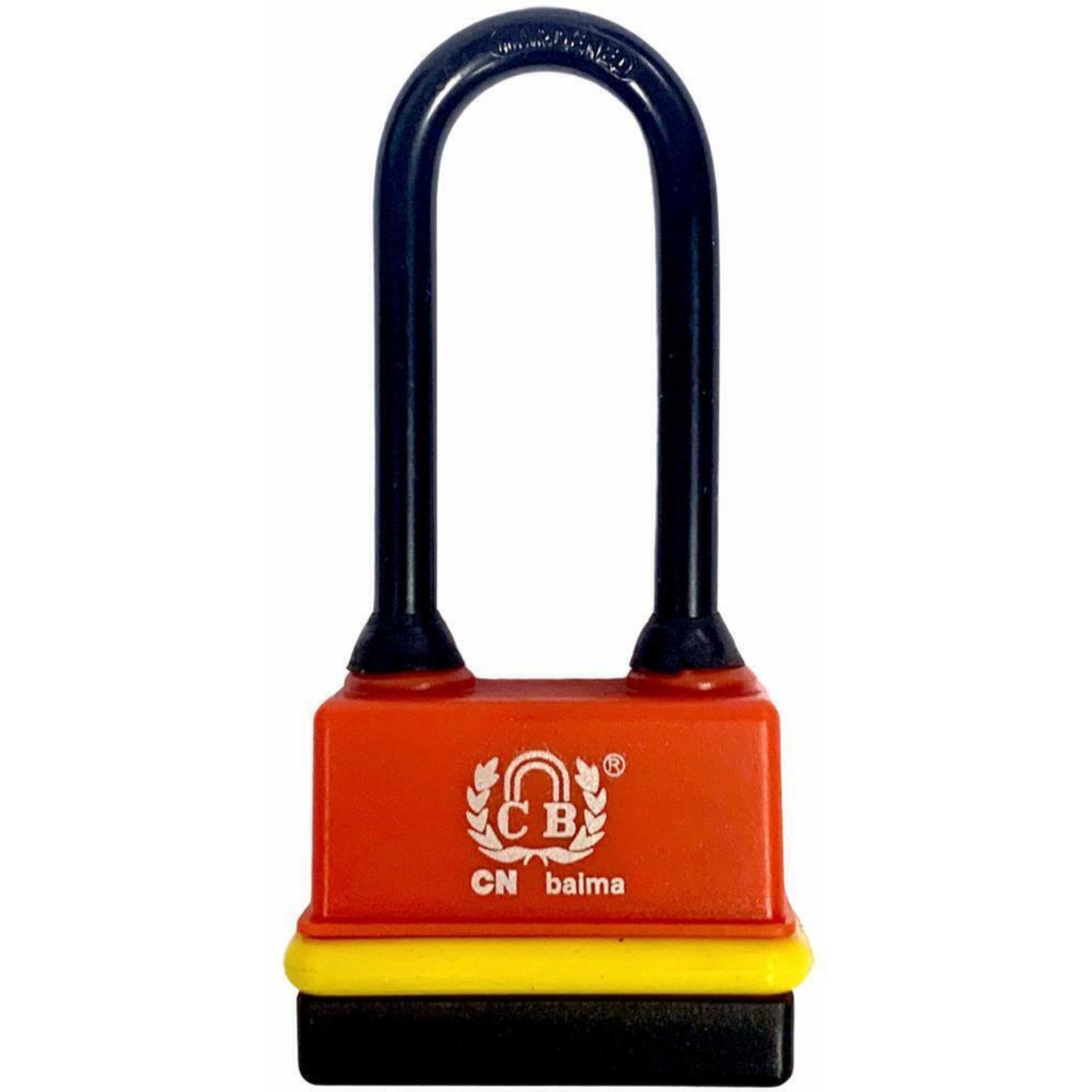 Beclen Harp Heavy Duty Padlock Red & Blue Long Shackle 40mm Waterproof Security Outdoor Indoor Shed- 3 keys