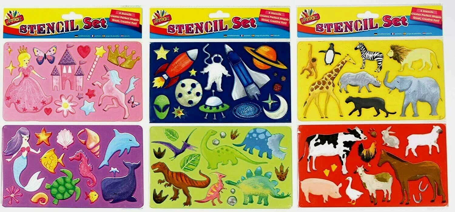 Beclen Harp Stencil Set Letters Alphabet Craft Numbering Signs Perfect Text Unicorn Dinosaur