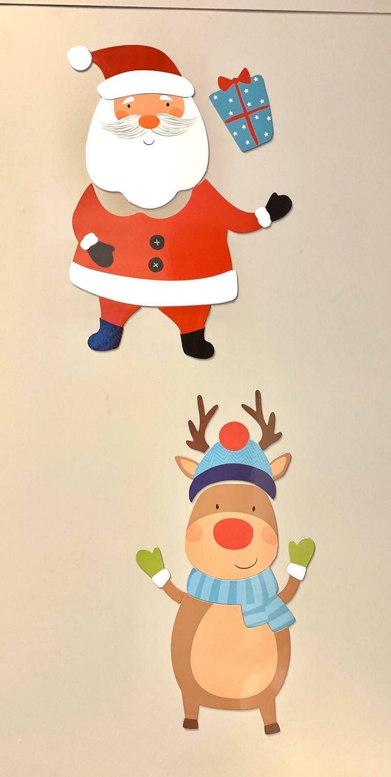 Beclen Harp Santa Reindeer Christmas Fridge Refrigerator Magnet Freezer Xmas Decoration Fun