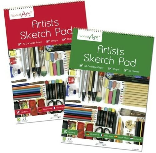 Beclen Harp A3 A4 Sketch Pad Book White Paper Artist Sketching Drawing Doodling Art Craft UK