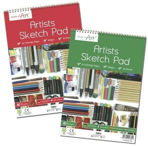 Beclen Harp A3 A4 Sketch Pad Book White Paper Artist Sketching Drawing Doodling Art Craft UK