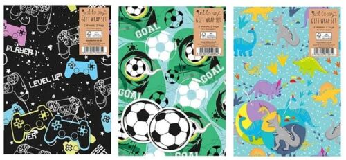 Beclen Harp 6 SHEETS & 6 TAGS FLAT GIFT WRAPPING PAPER BIRTHDAYS PARTIES WEDDING & OCCASION