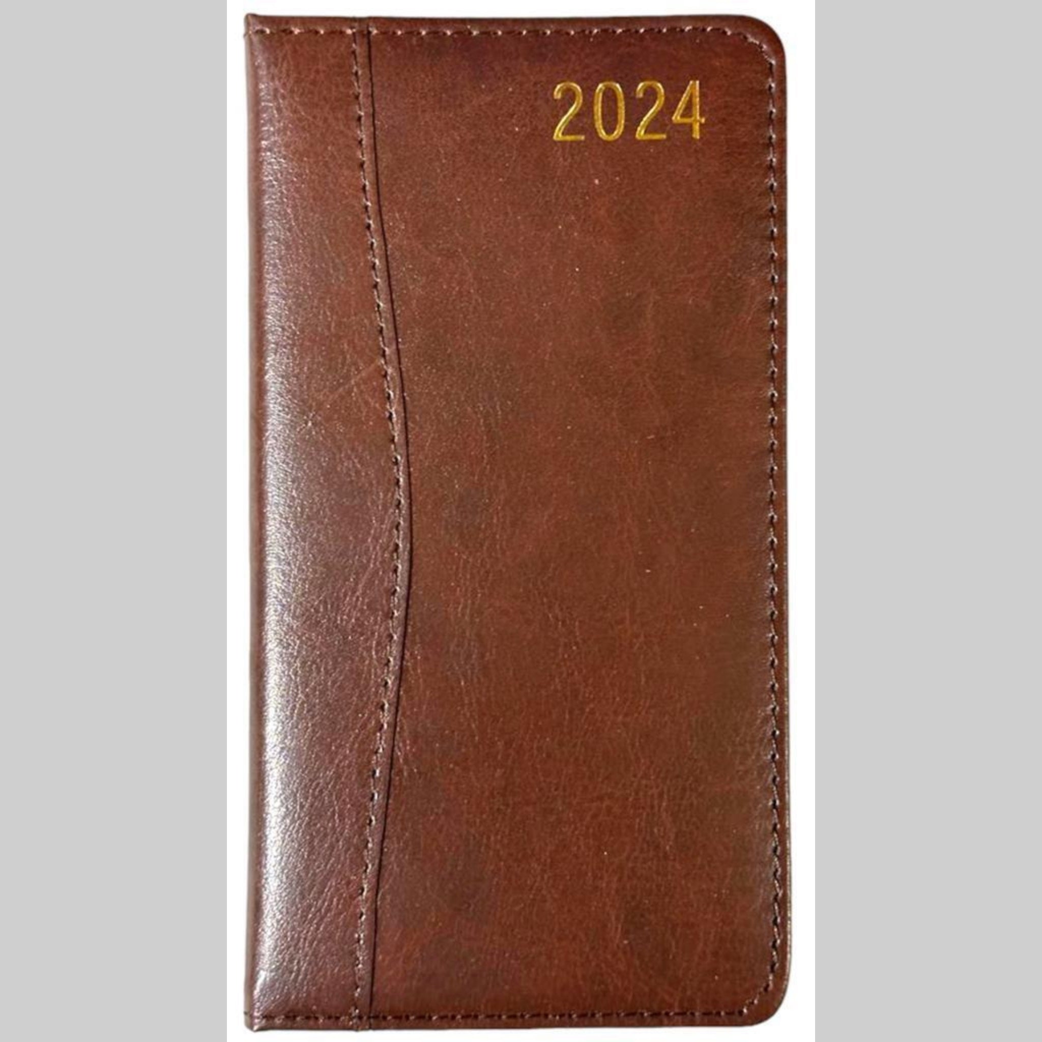 Beclen Harp 2024 Slim Size Hardback Planner Organiser Diary Week To View/ WTV Easy To Go Full Year Diary