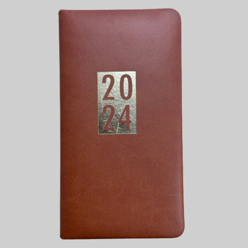 Beclen Harp 2024 Slim Size Hardback Planner Organiser Diary Week To View/ WTV Easy To Go Full Year Diary