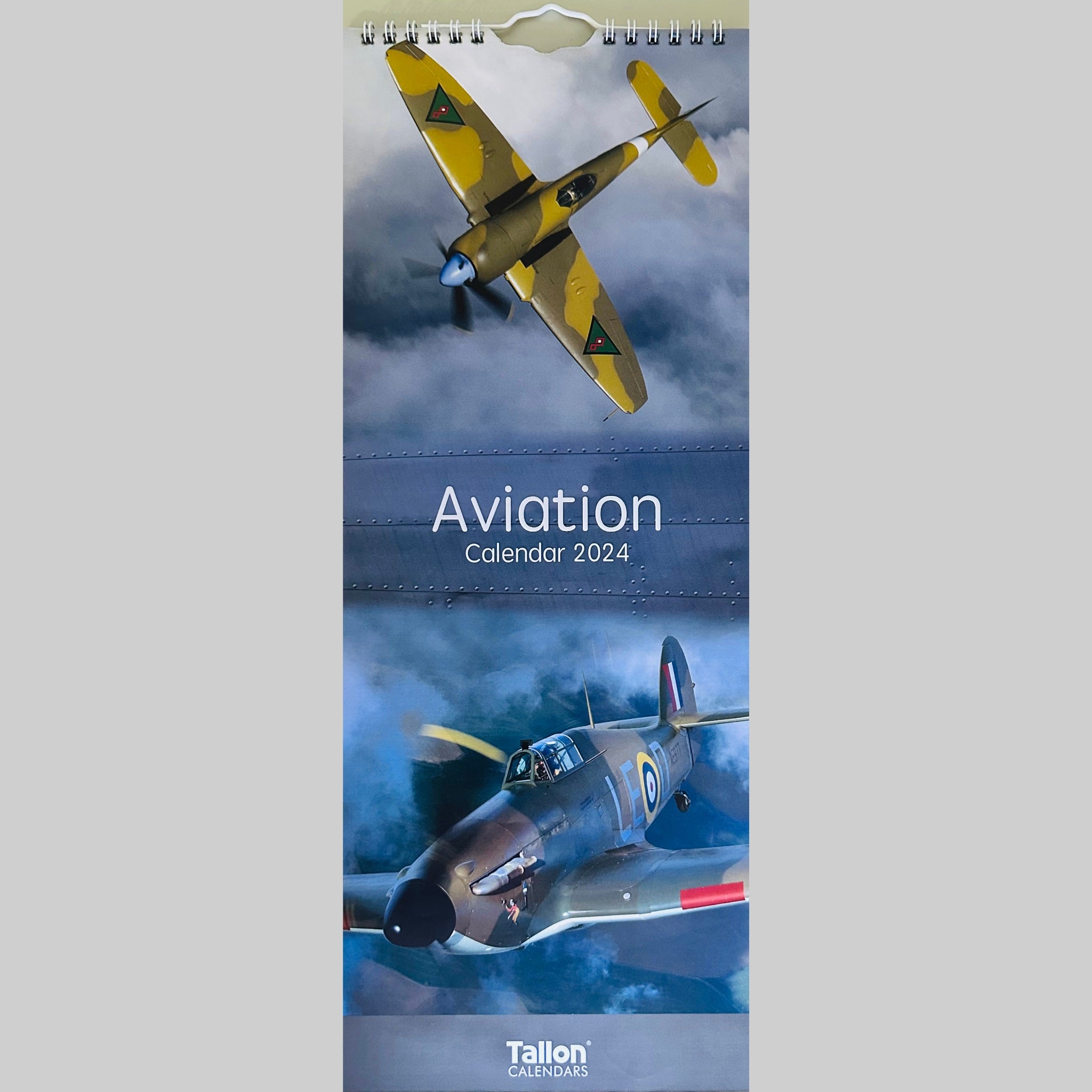 Beclen Harp Super Slim Month to View Spiral Bound Hanging Wall Calendar Home Office 2024 Steam Trains, Tractors, Aviation, Vintage Transport