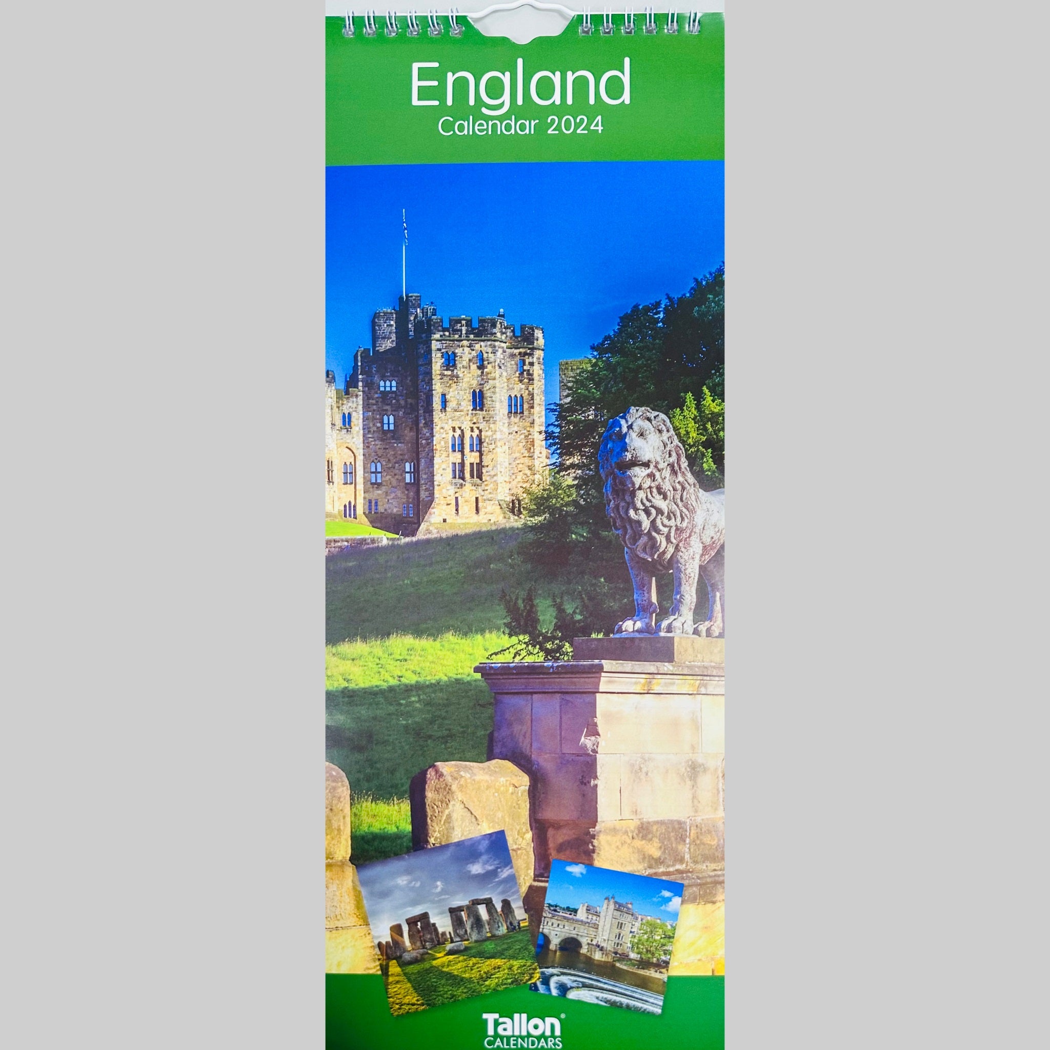 Beclen Harp Super Slim Month to View Spiral Bound Hanging Wall Calendar Home Office 2024 England